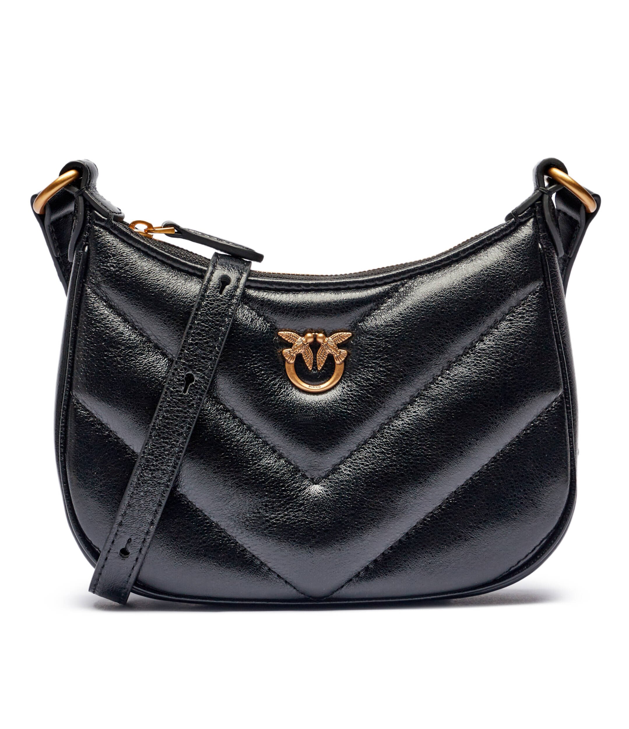 Pinko De piele geantă pe umăr Half Moon Baby