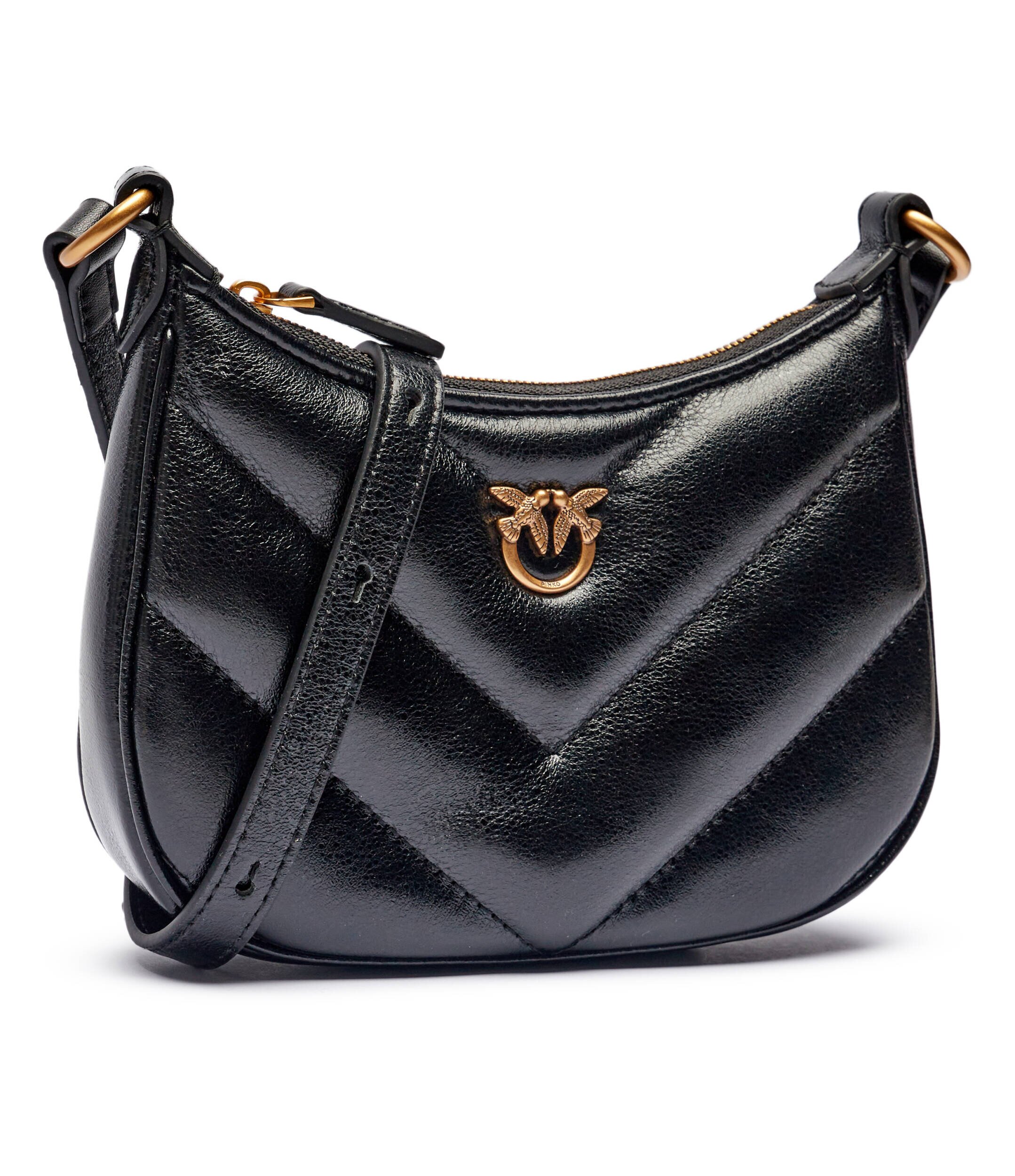 Pinko De piele geantă pe umăr Half Moon Baby