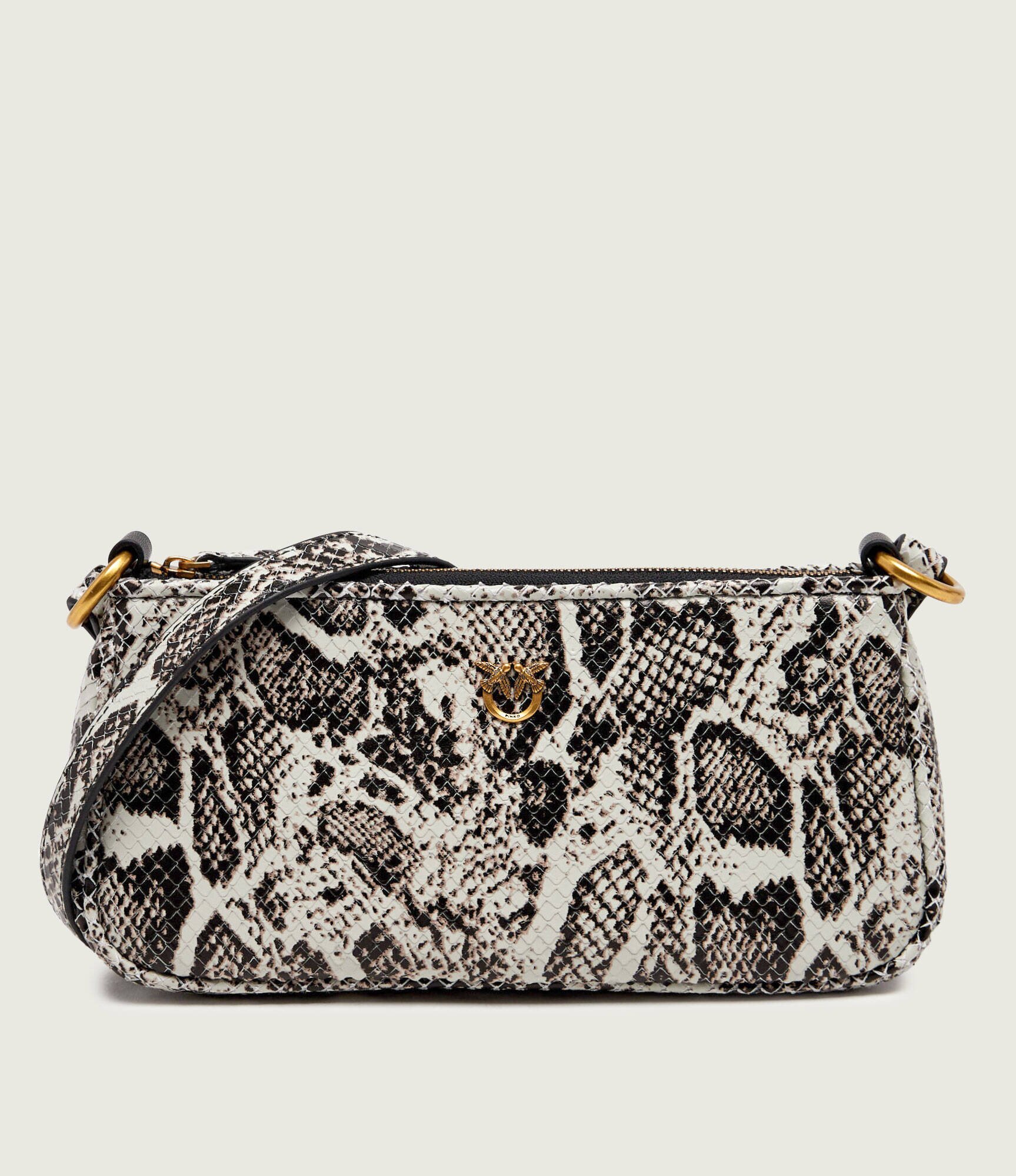 Pinko De piele geantă pe umăr Half Moon Horizontal Mini