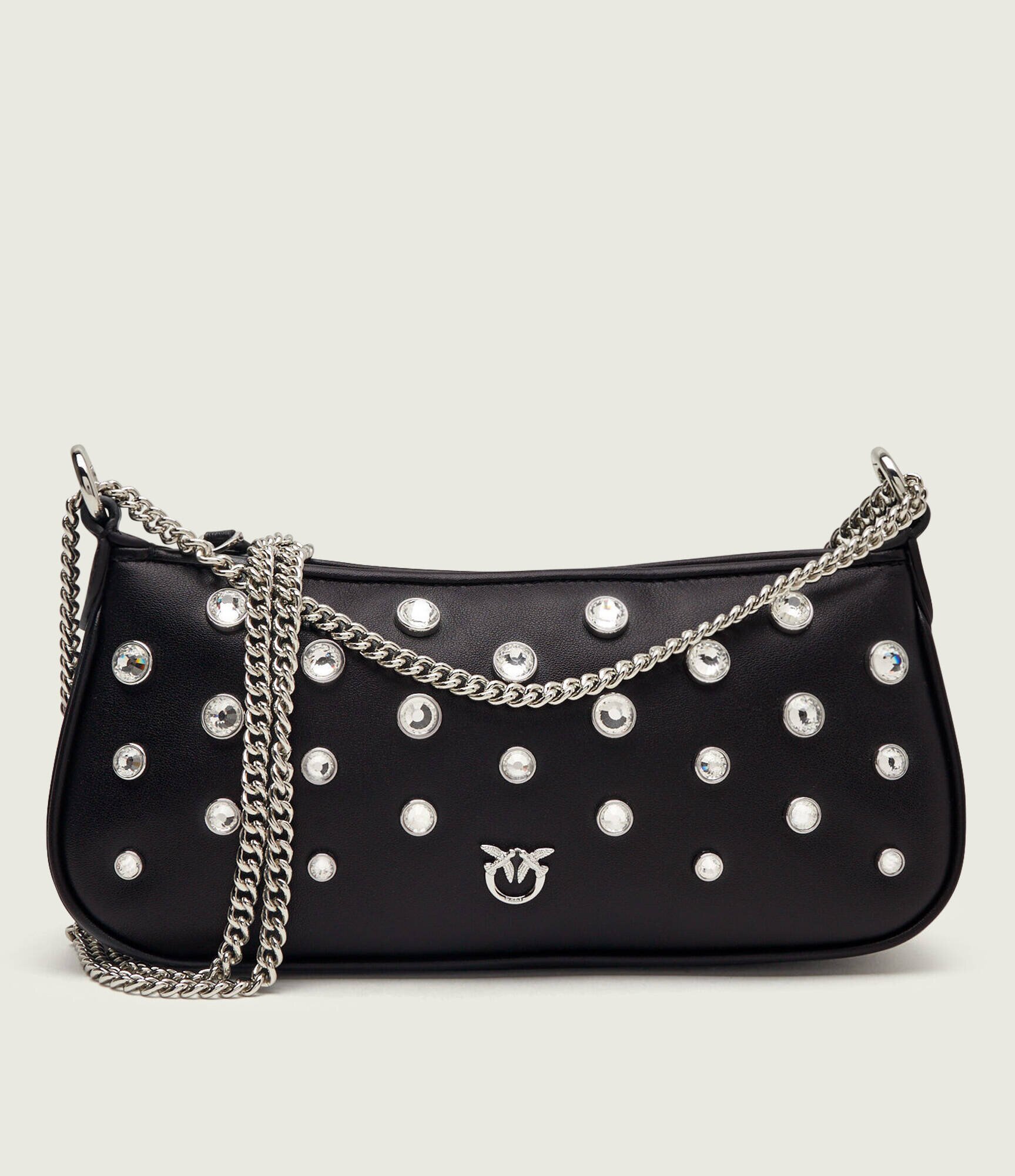 Pinko De piele geantă pe umăr HALF MOON MINI