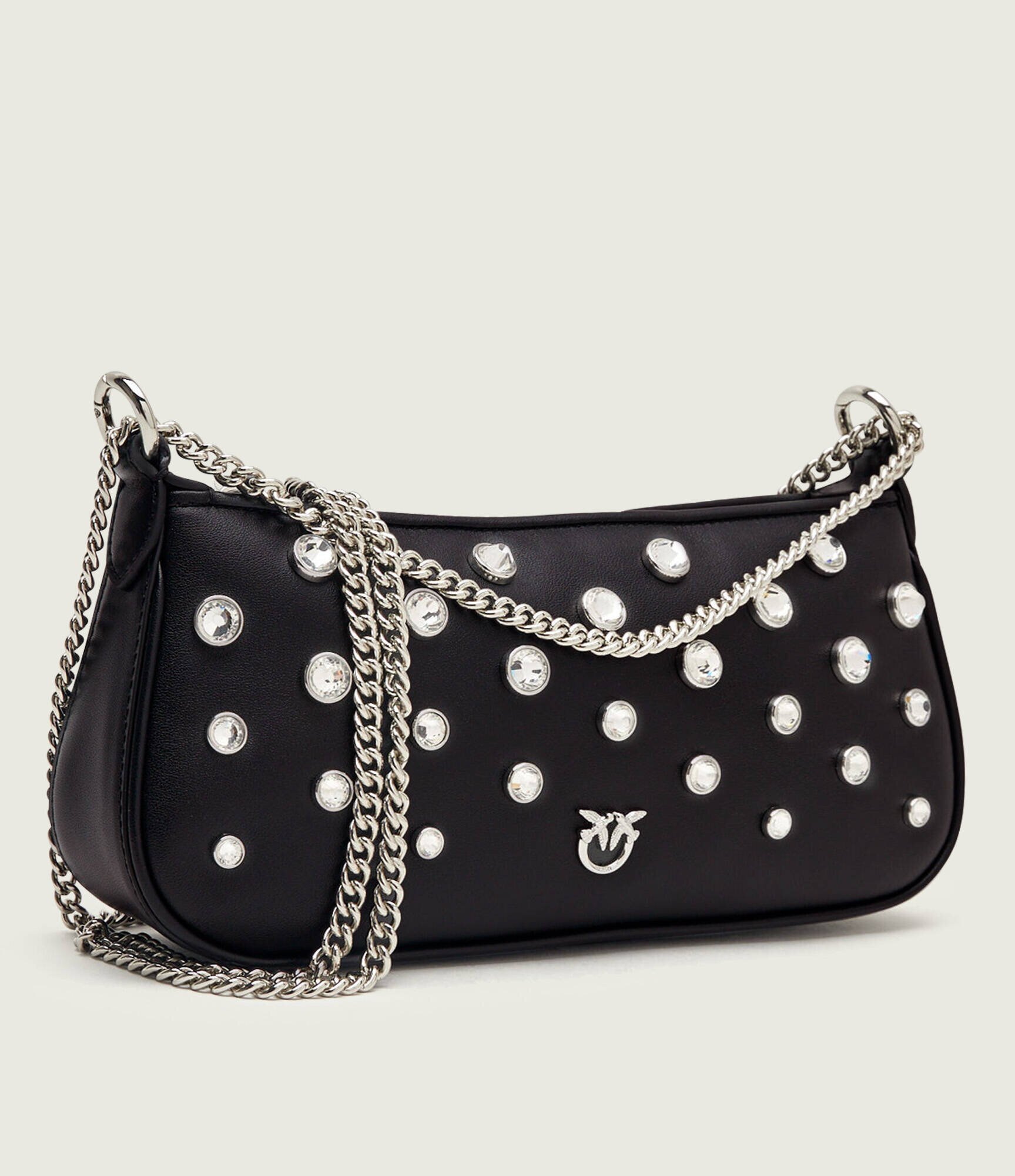 Pinko De piele geantă pe umăr HALF MOON MINI