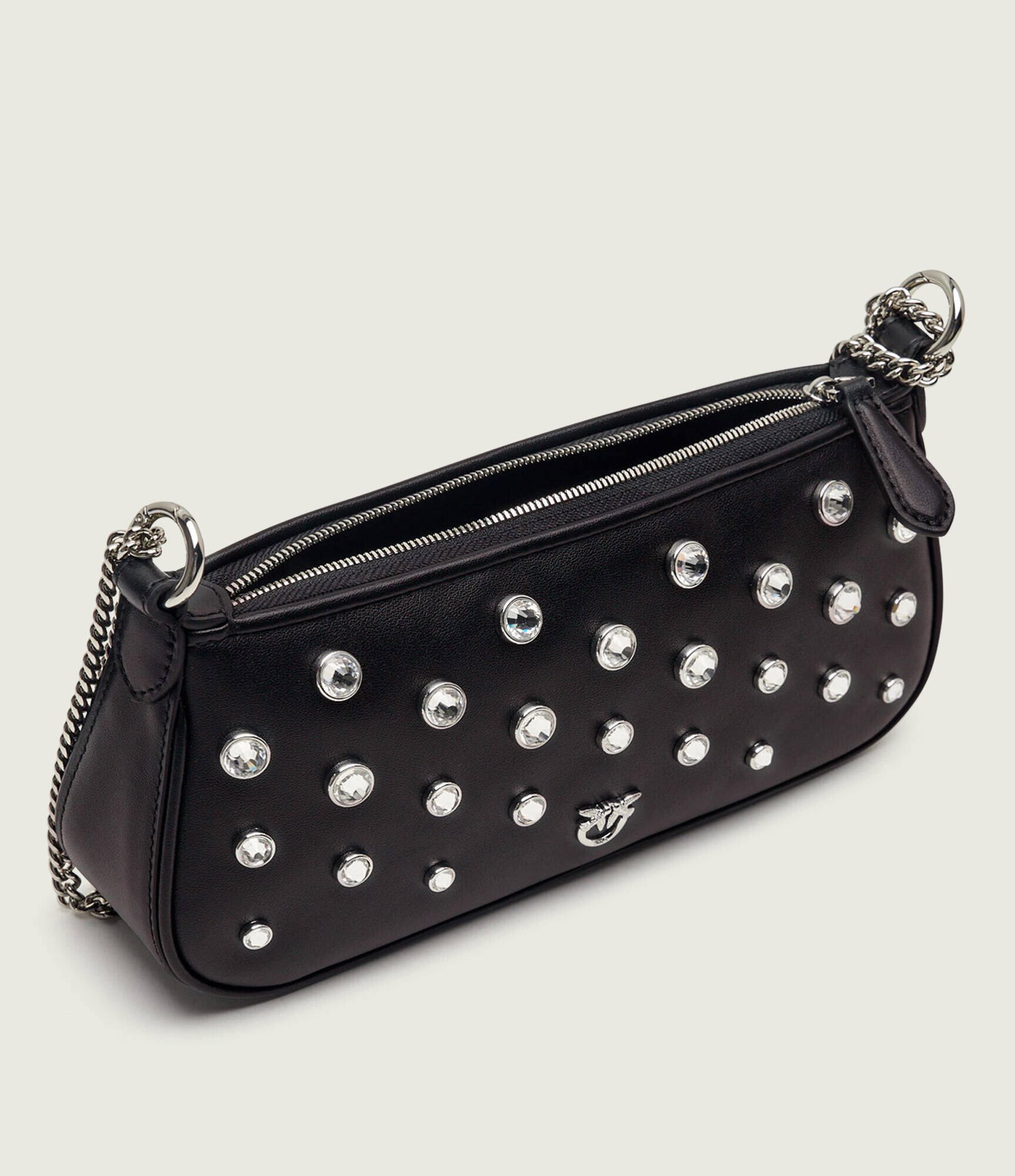 Pinko De piele geantă pe umăr HALF MOON MINI