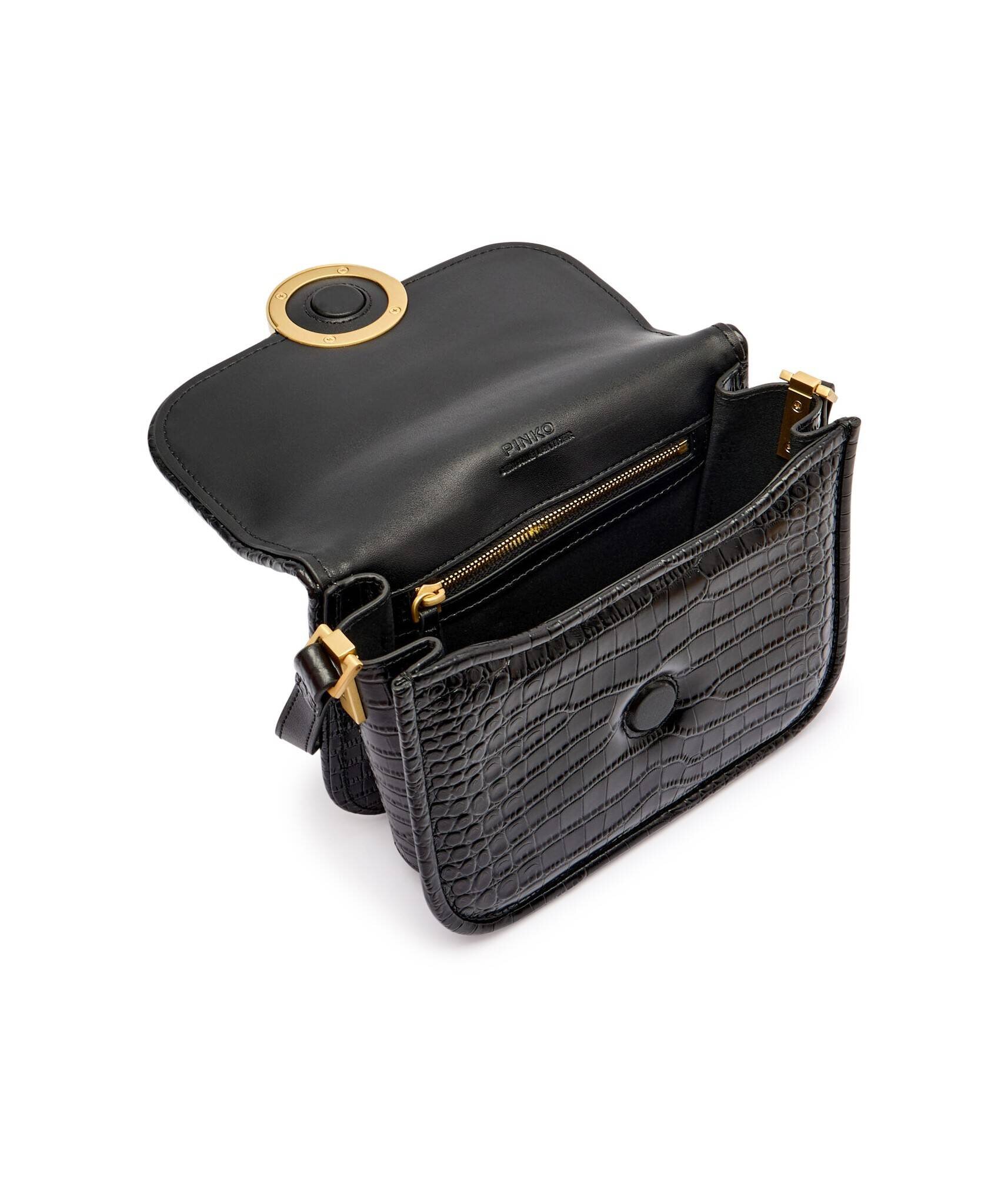 Pinko De piele geantă pe umăr Love Box Bag Fl Mini