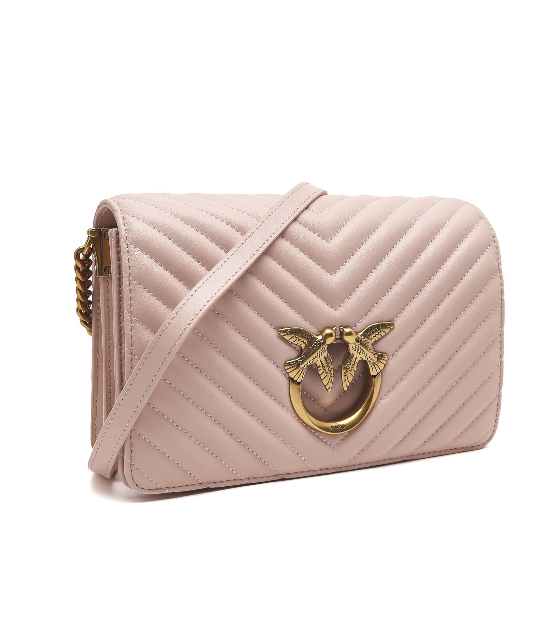 Pinko De piele geantă pe umăr Love Click Classic