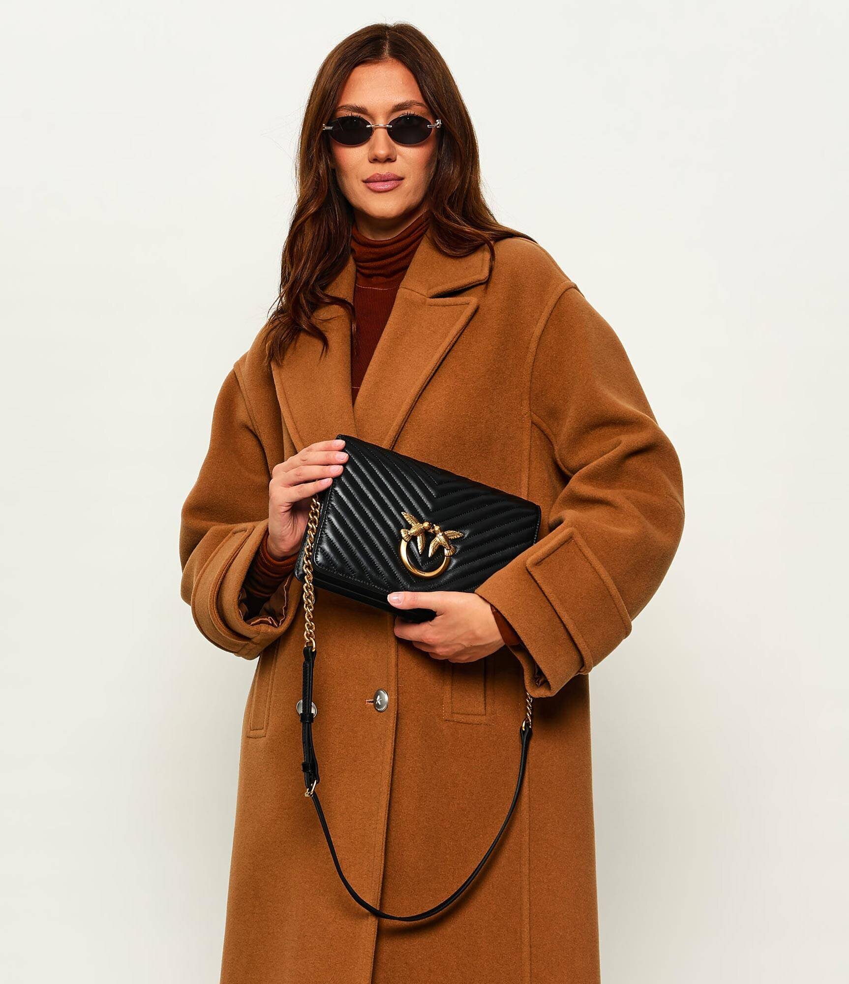 Pinko De piele geantă pe umăr Love Click Classic