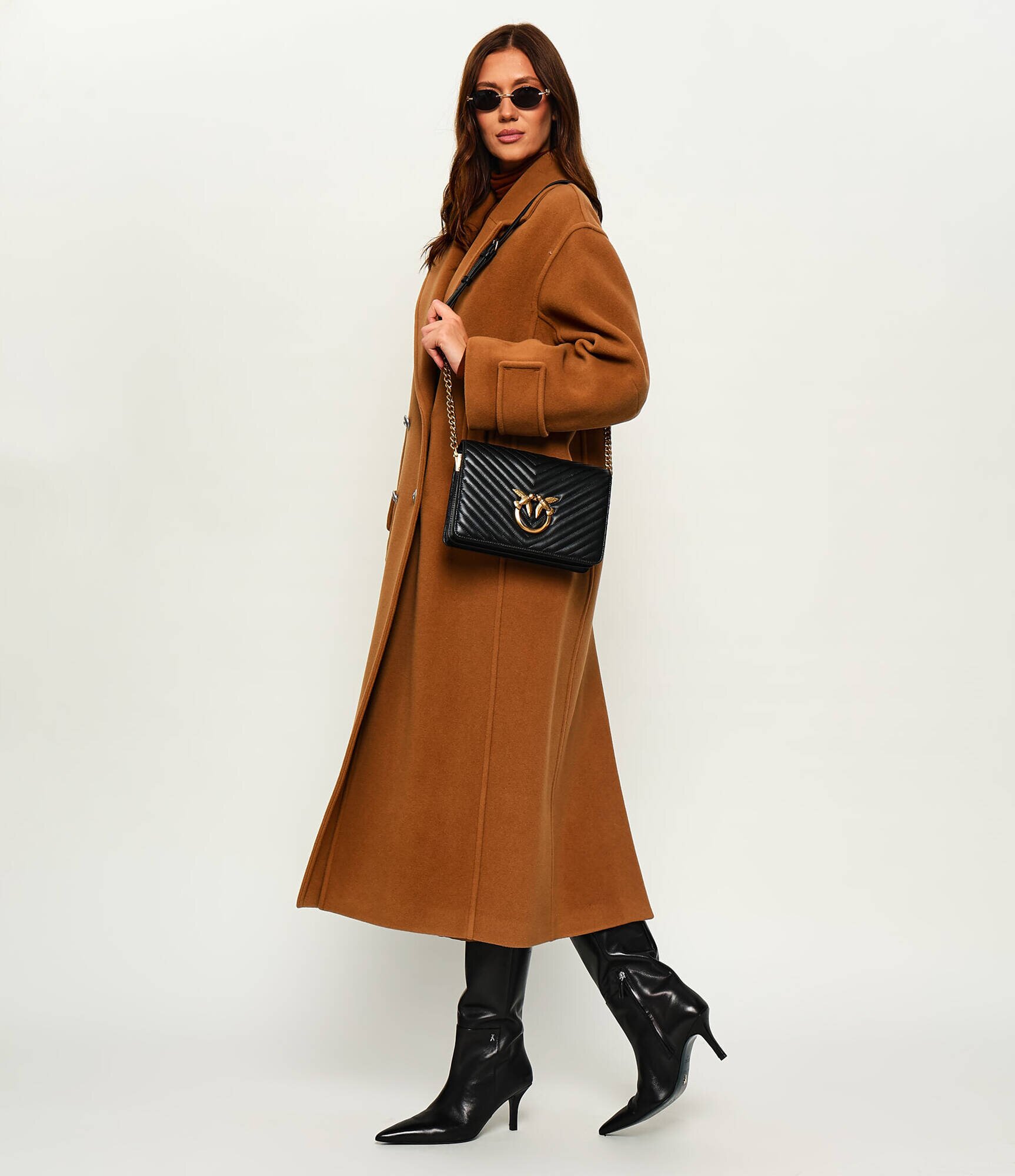 Pinko De piele geantă pe umăr Love Click Classic