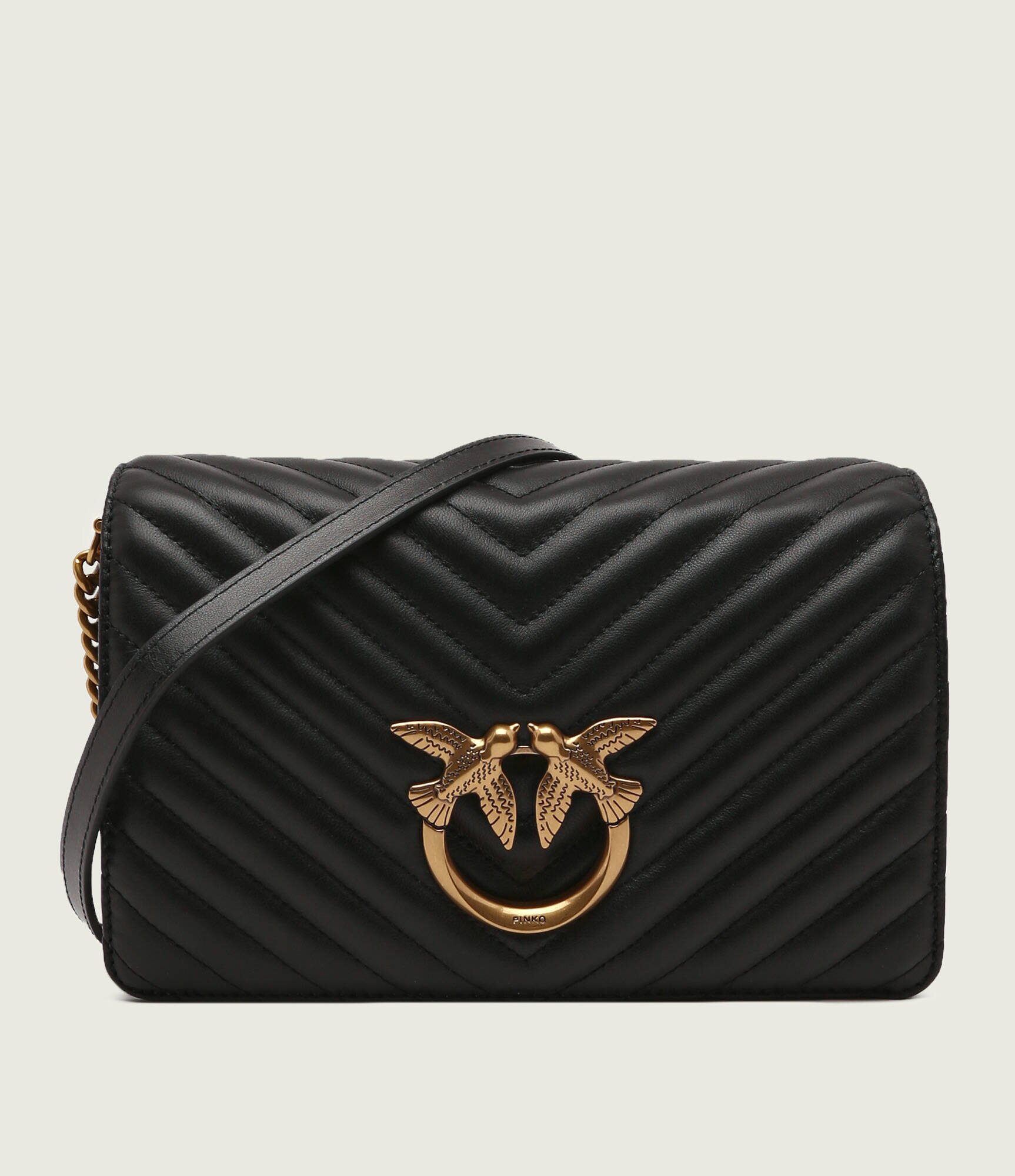 Pinko De piele geantă pe umăr Love Click Classic