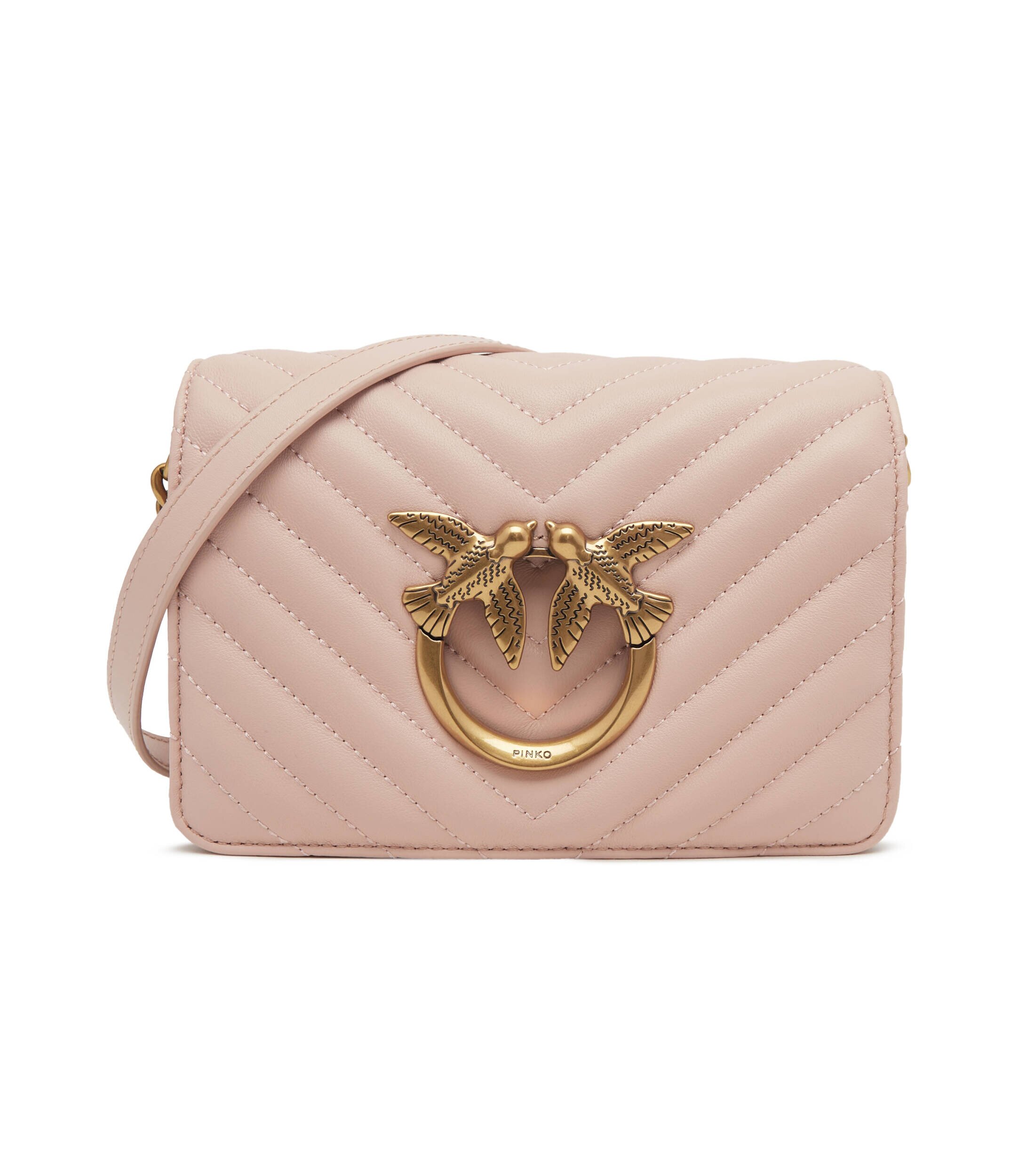 Pinko De piele geantă pe umăr Love Click Mini