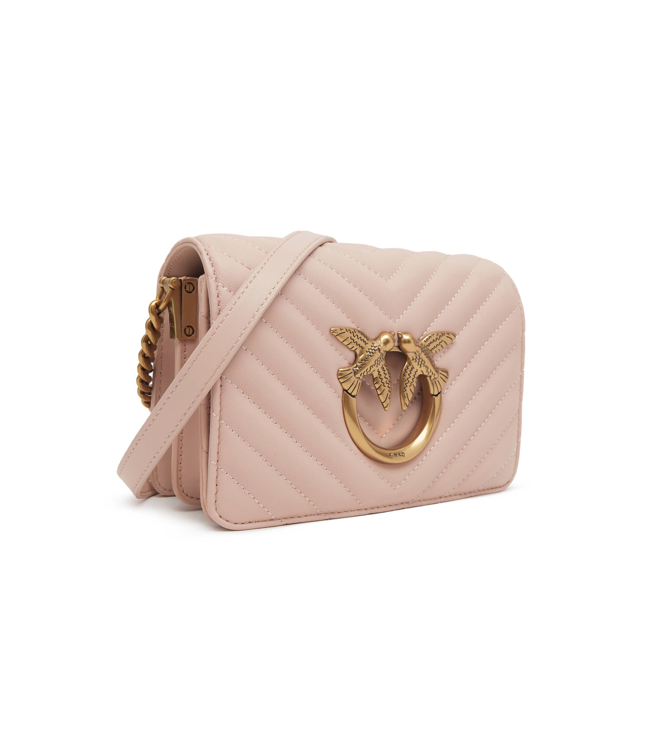 Pinko De piele geantă pe umăr Love Click Mini