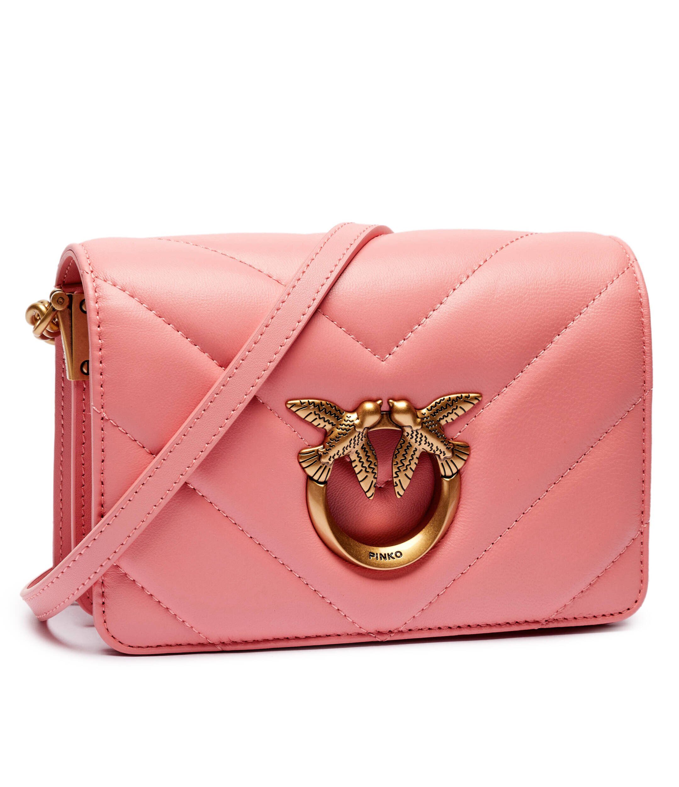 Pinko De piele geantă pe umăr Love Click Mini