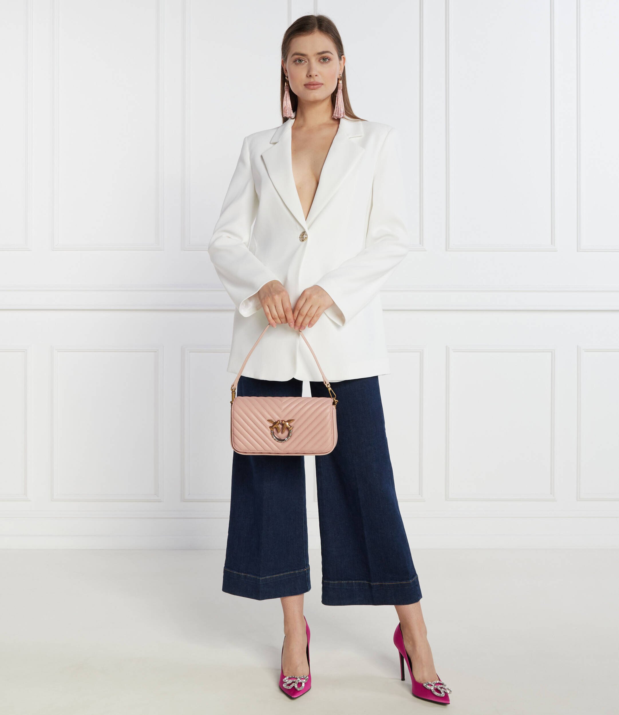Pinko De piele geantă pe umăr Love Click Mini