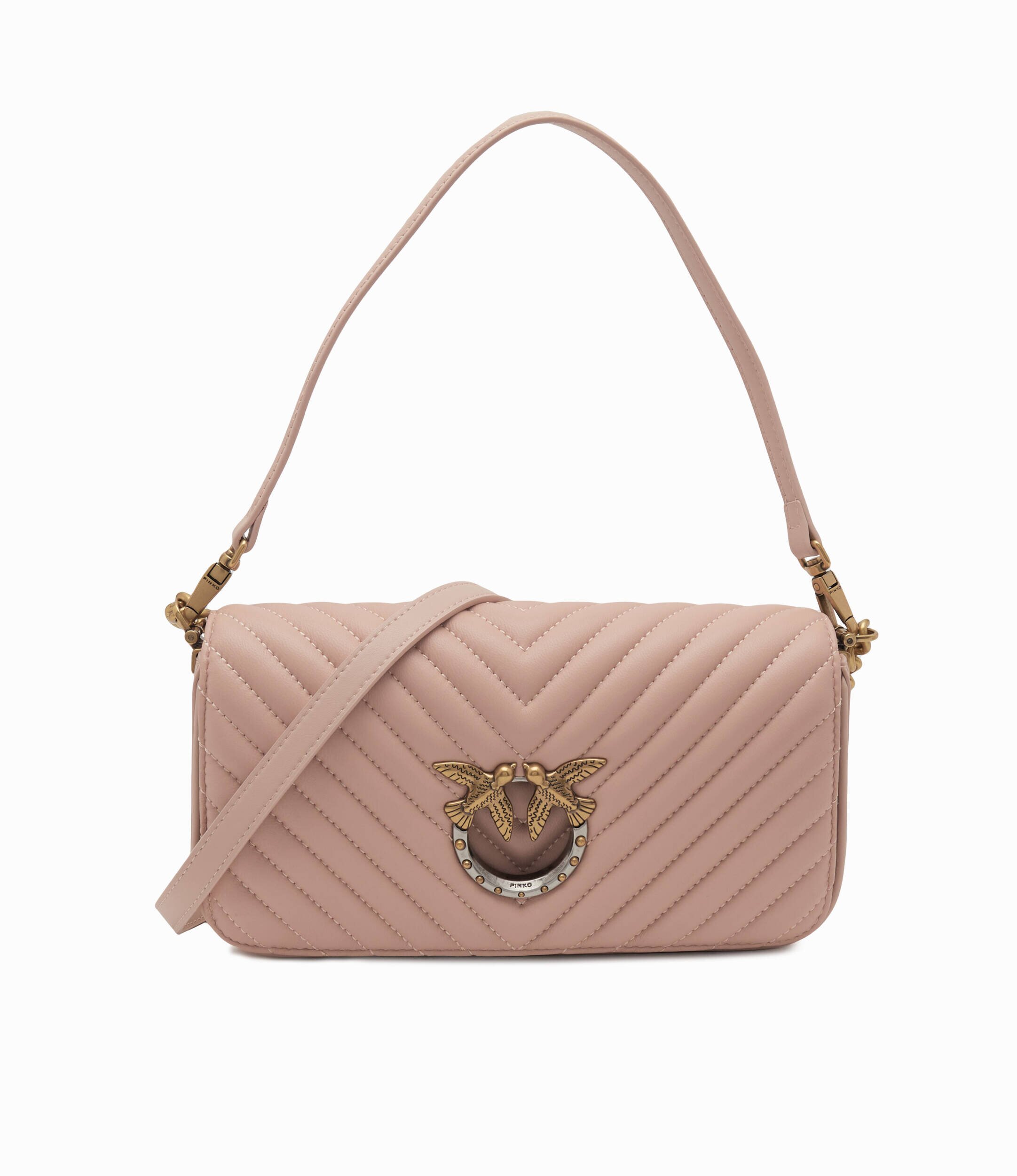 Pinko De piele geantă pe umăr Love Click Mini