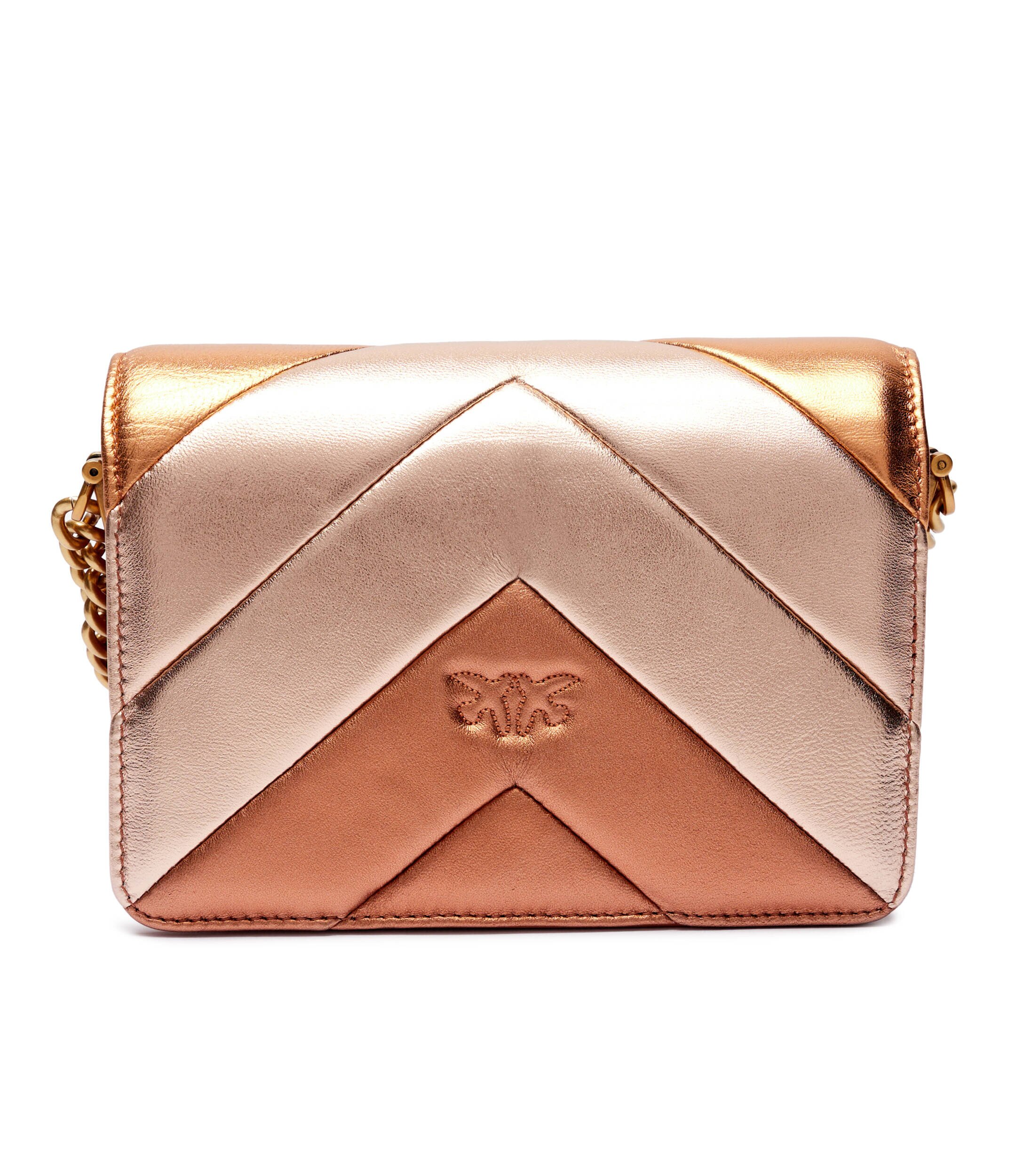 Pinko De piele geantă pe umăr Love Click Mini Big Chevron