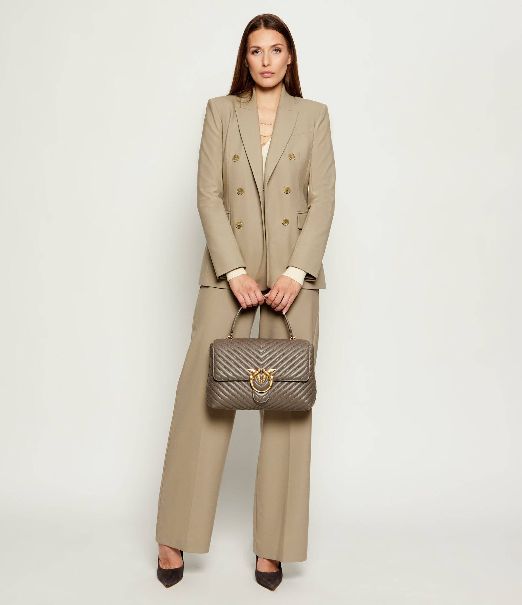 Pinko De piele geantă pe umăr Love Lady Puff