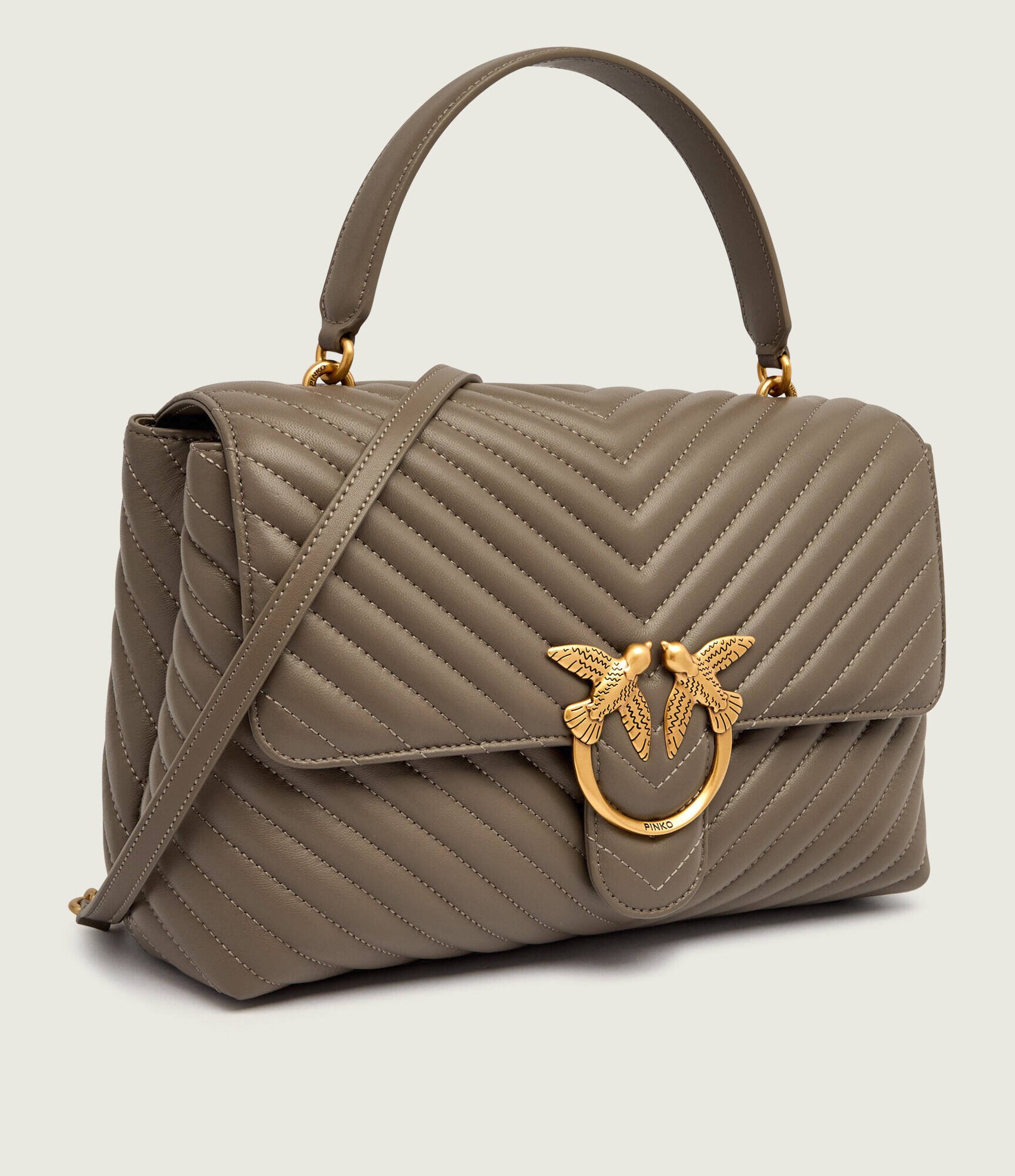 Pinko De piele geantă pe umăr Love Lady Puff