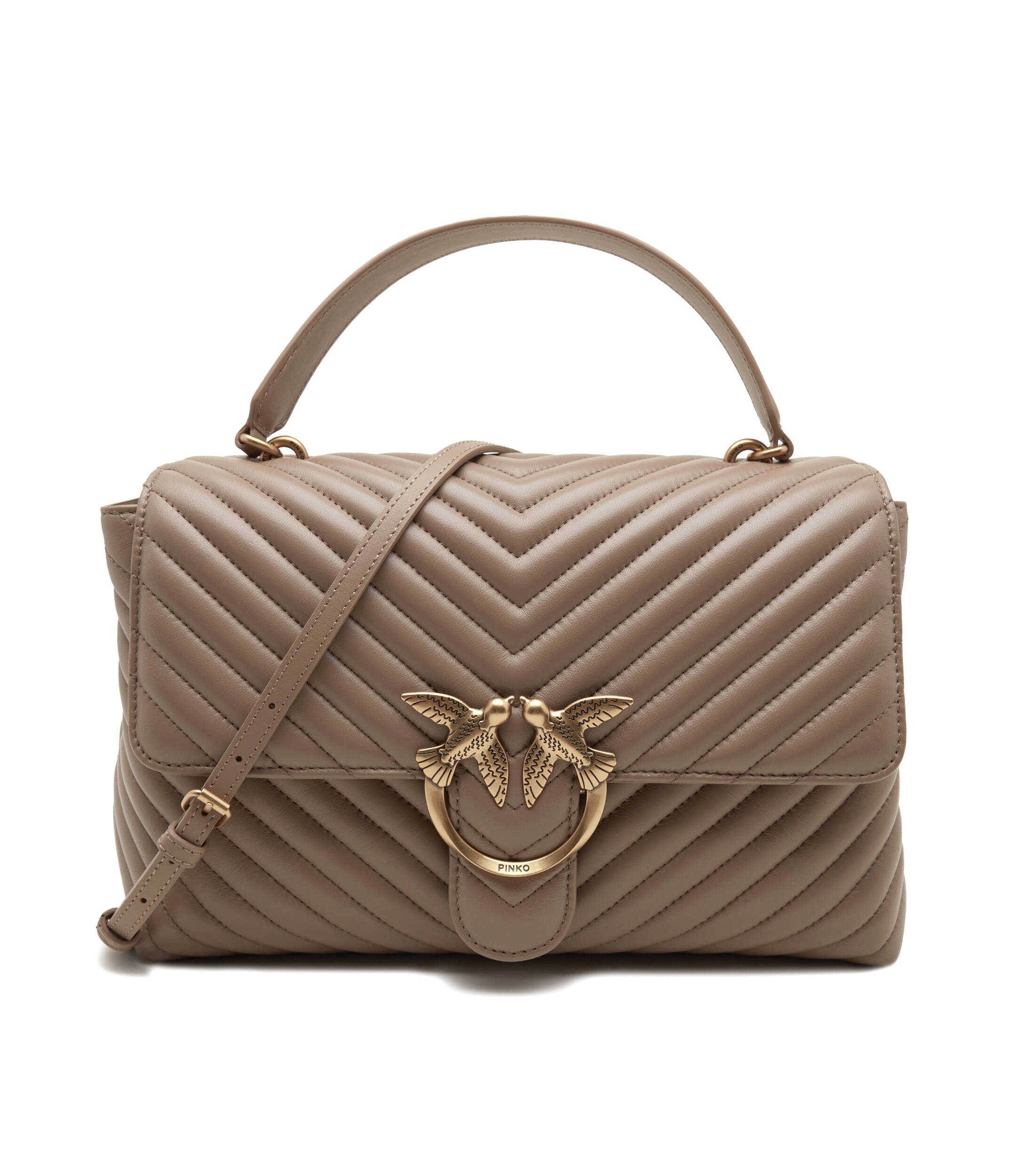 Pinko De piele geantă pe umăr LOVE LADY PUFF BIG CL PLTT