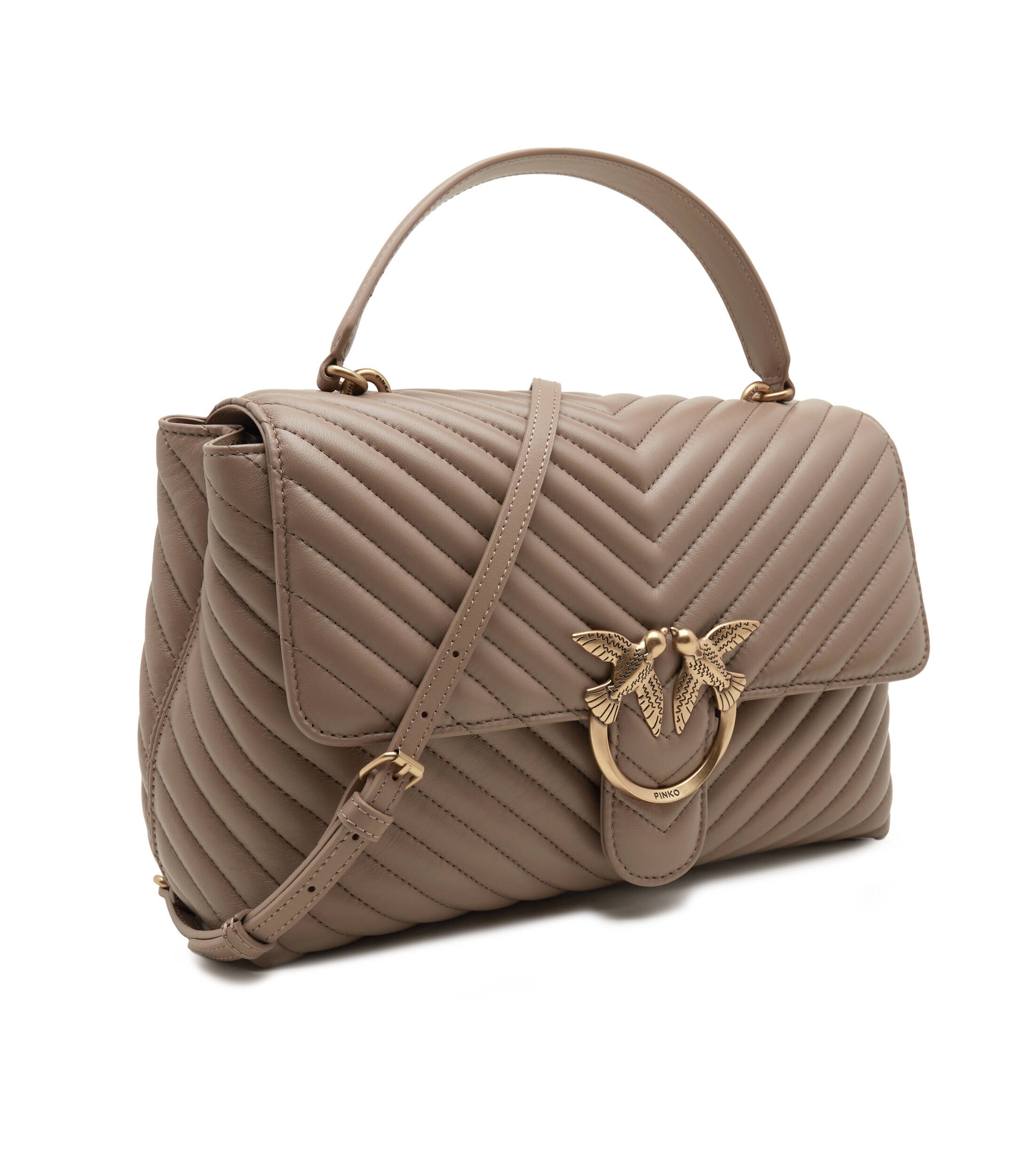 Pinko De piele geantă pe umăr LOVE LADY PUFF BIG CL PLTT