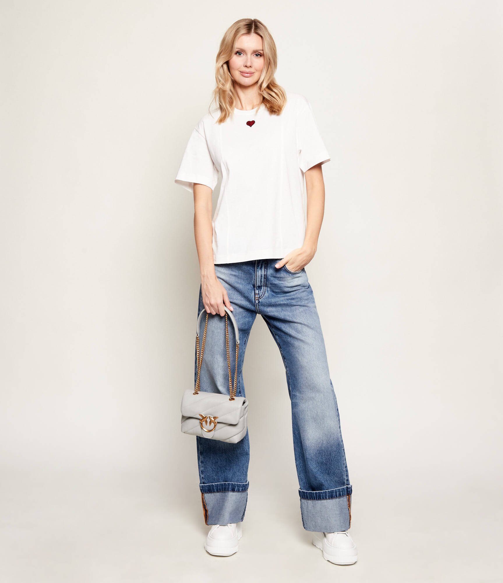 Pinko De piele geantă pe umăr LOVE MINI PUFF CL PLTT