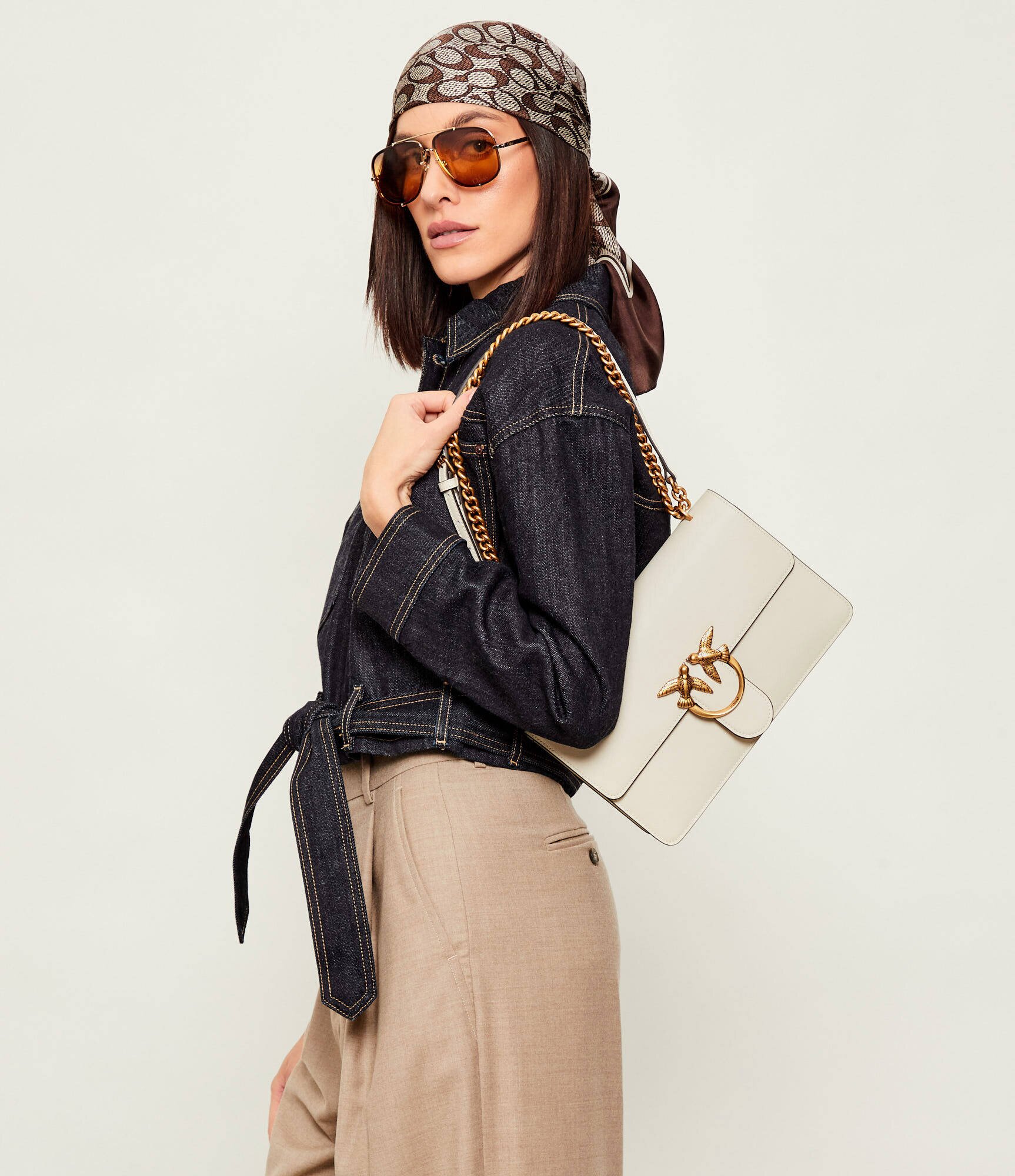 Pinko De piele geantă pe umăr LOVE ONE CLASSIC