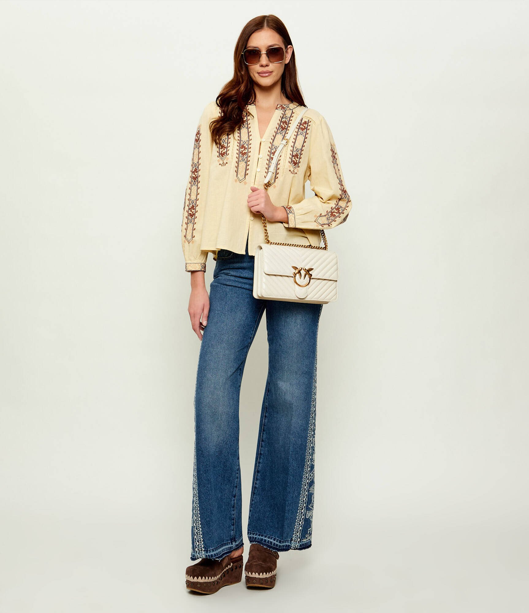 Pinko De piele geantă pe umăr LOVE ONE CLASSIC
