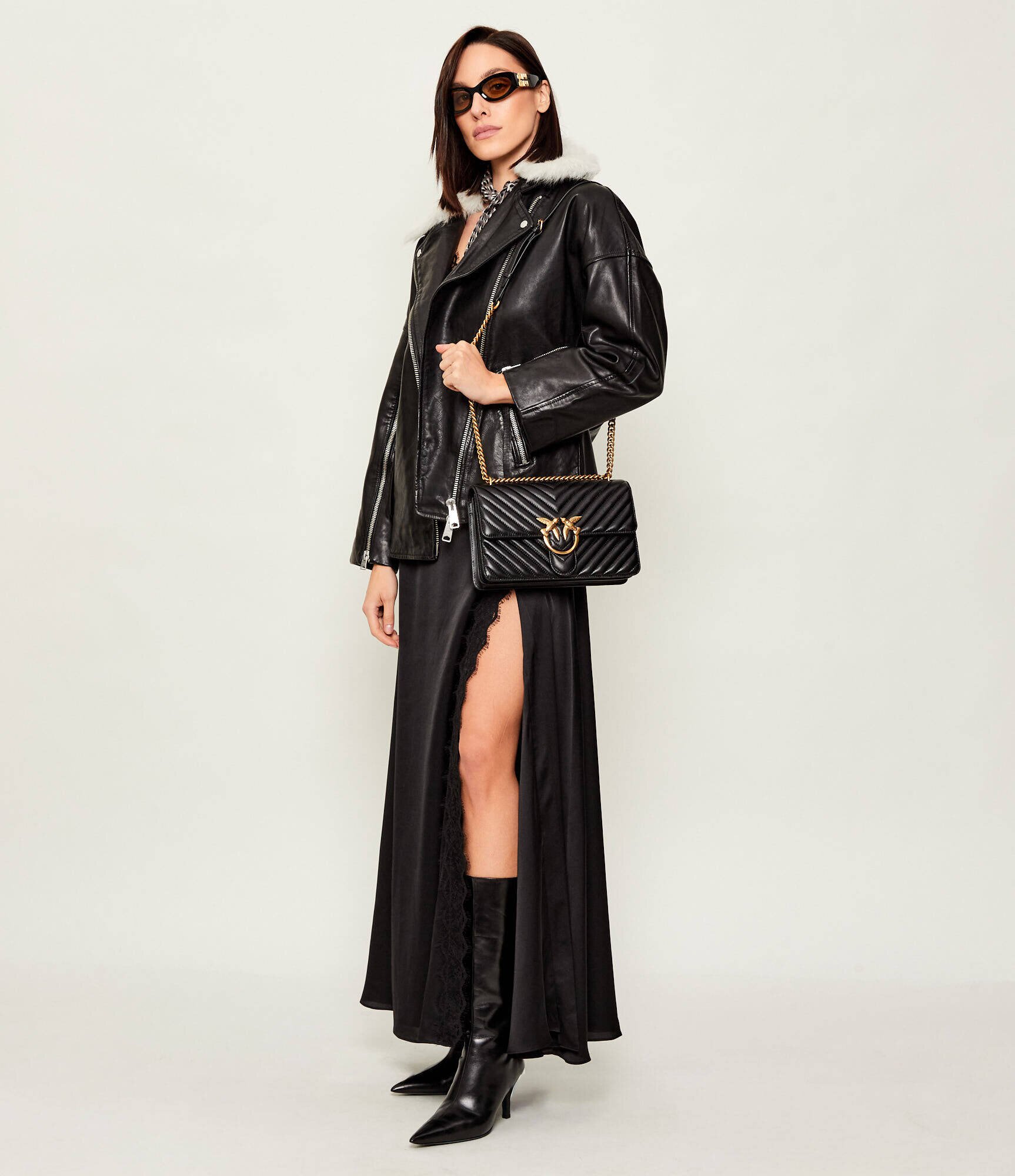 Pinko De piele geantă pe umăr LOVE ONE CLASSIC