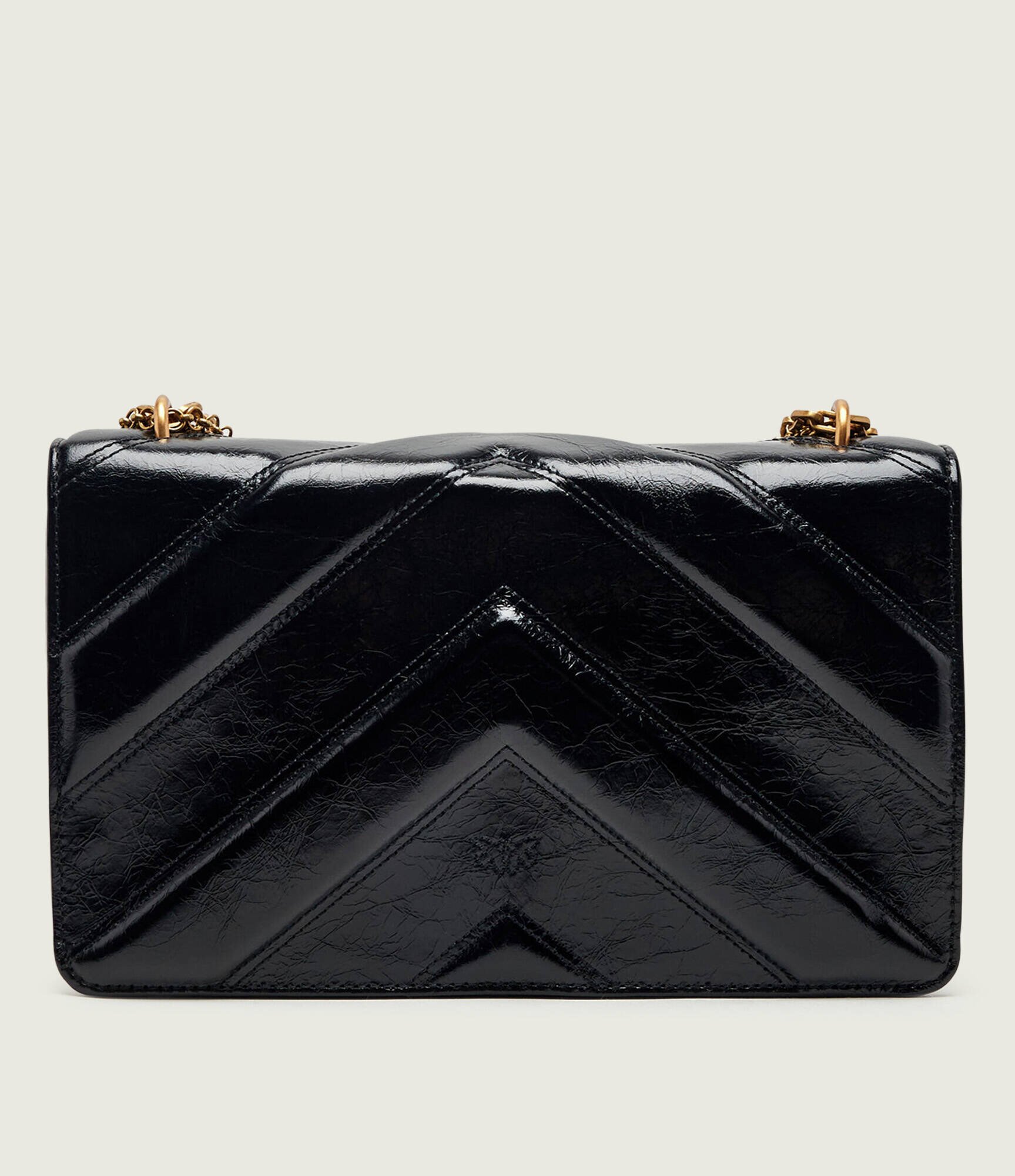 Pinko De piele geantă pe umăr Love One Classic Tripla Catena