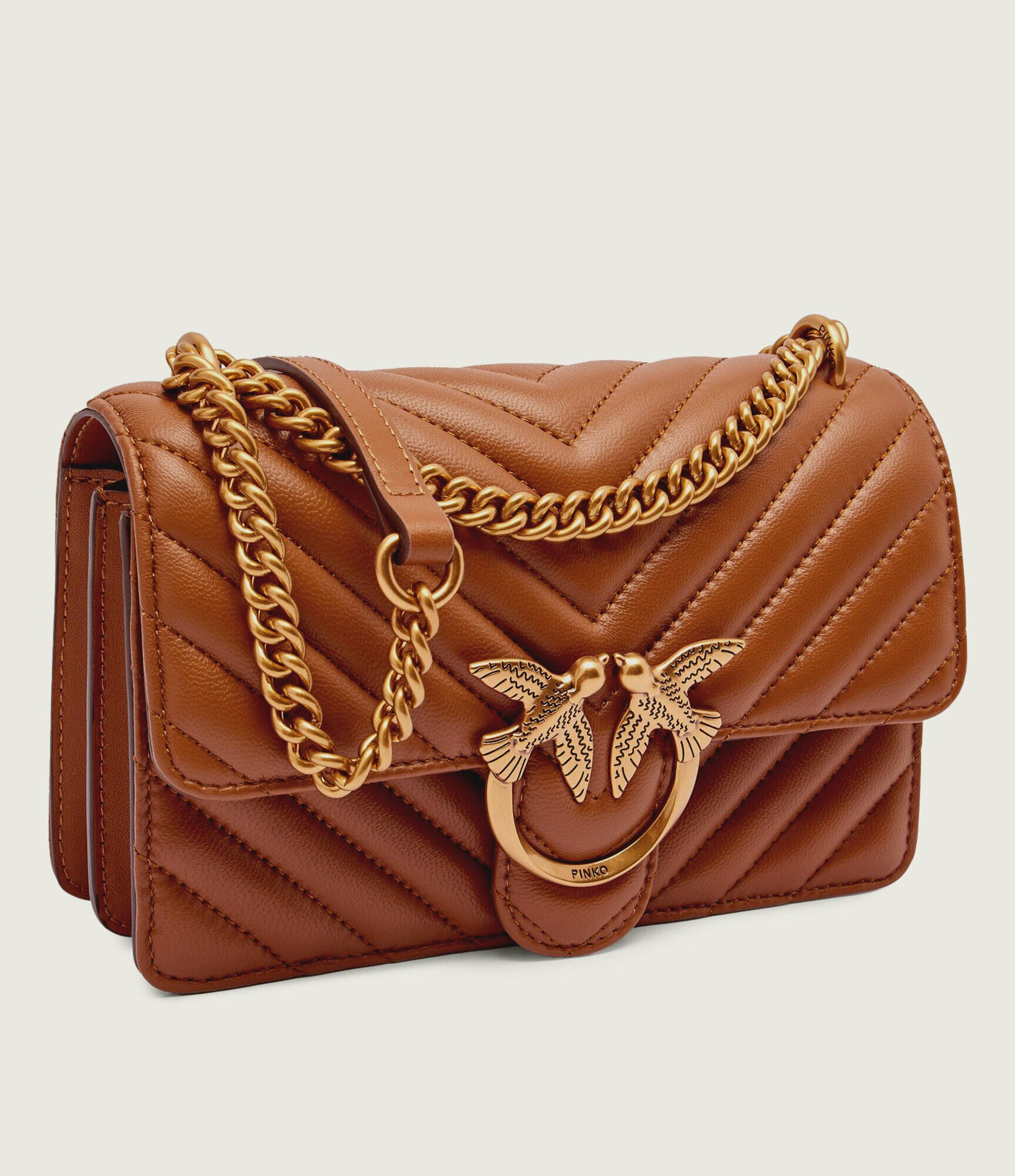 Pinko De piele geantă pe umăr Love One Mini
