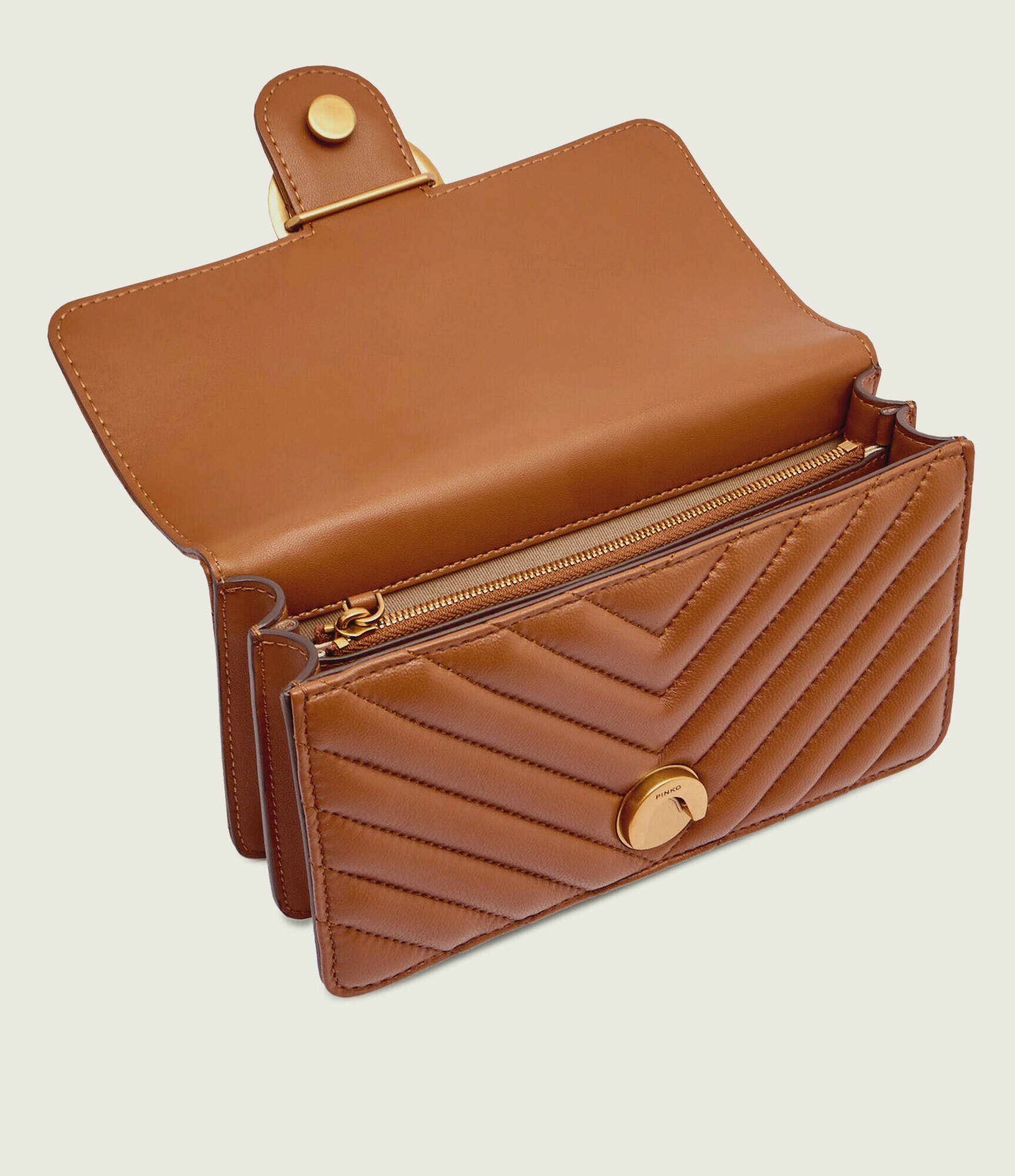 Pinko De piele geantă pe umăr Love One Mini