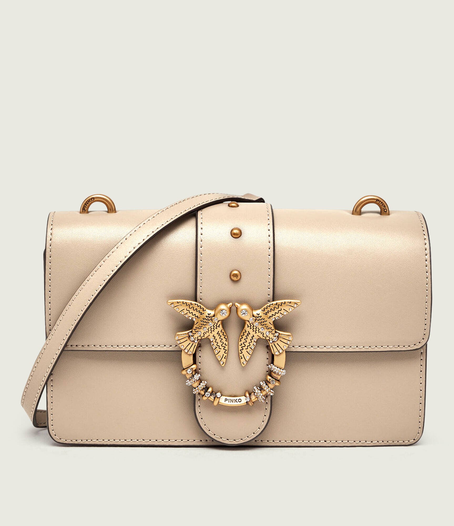 Pinko De piele geantă pe umăr Love One Mini