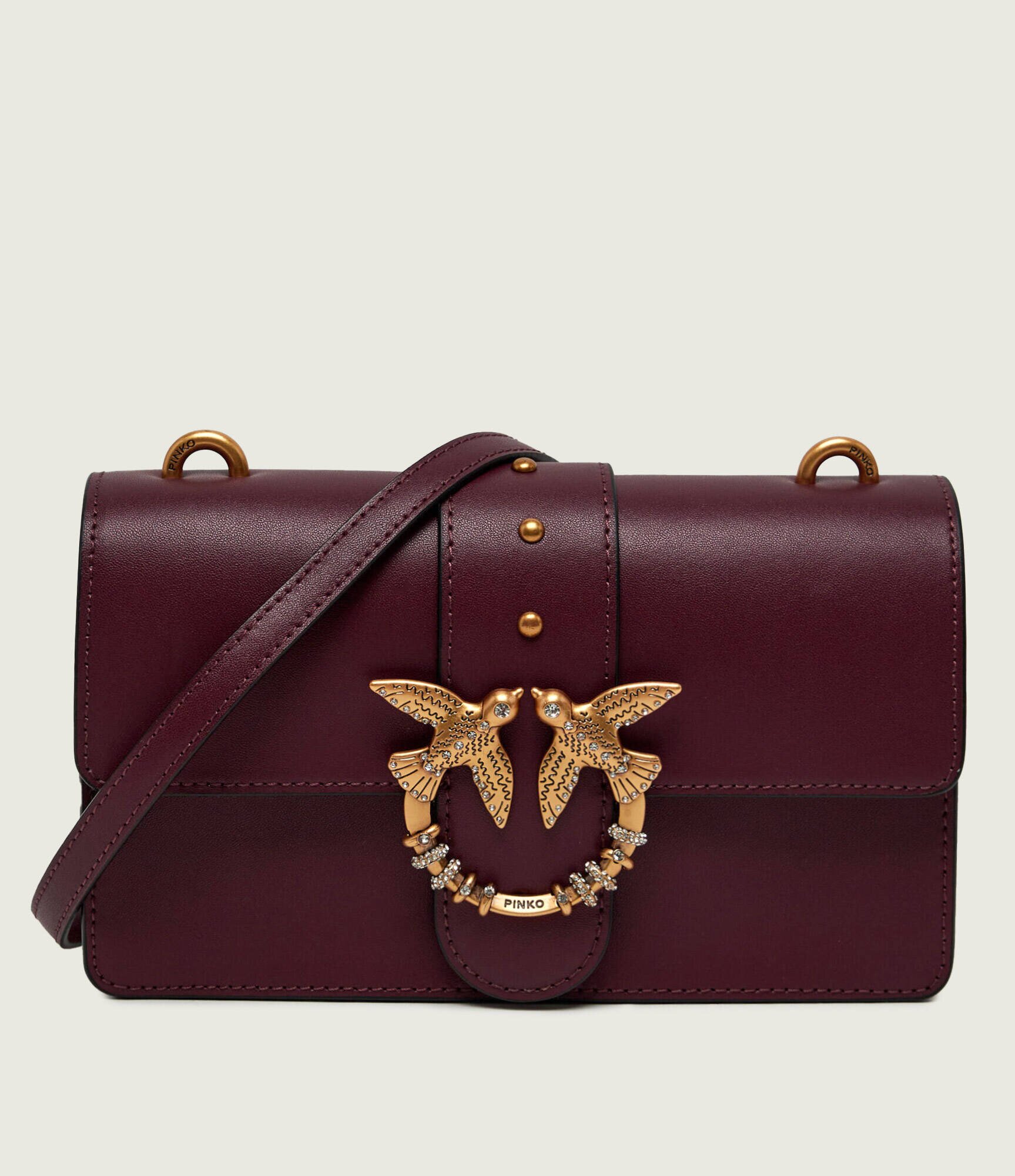 Pinko De piele geantă pe umăr Love One Mini