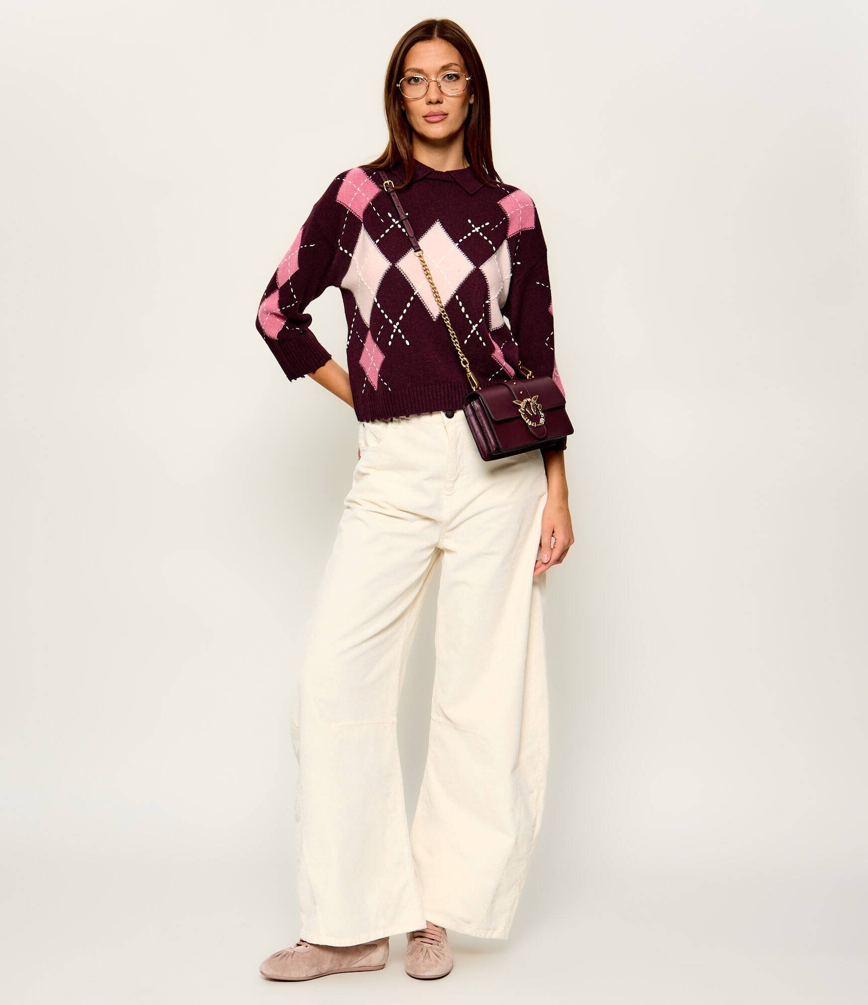 Pinko De piele geantă pe umăr Love One Mini