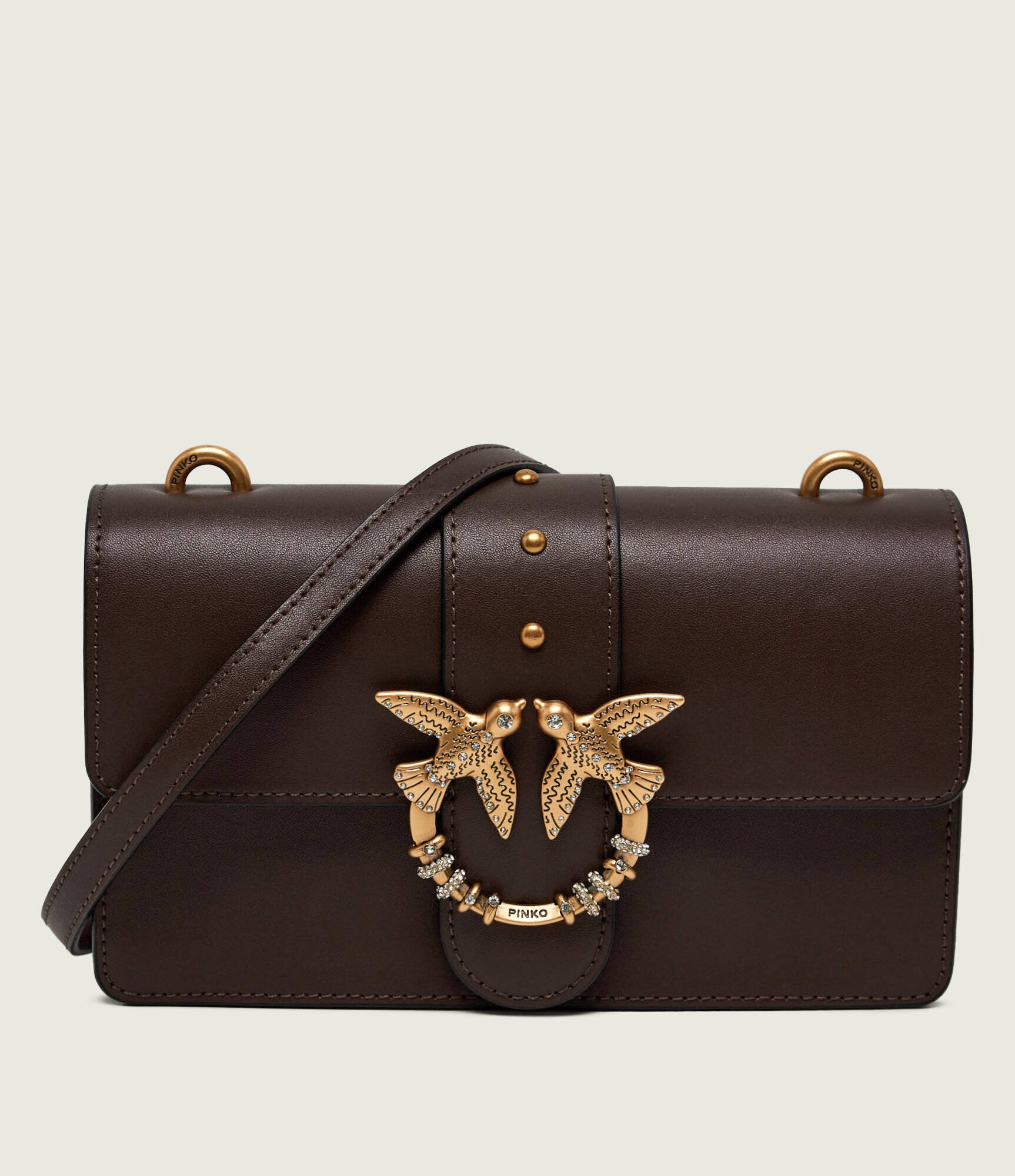 Pinko De piele geantă pe umăr Love One Mini