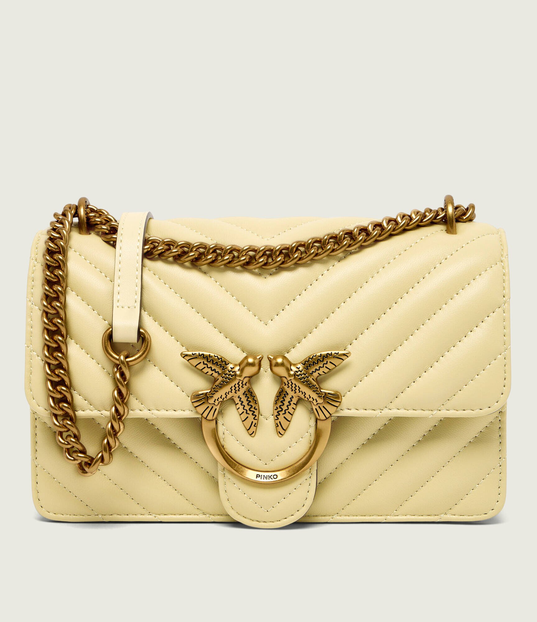 Pinko De piele geantă pe umăr Love One Mini