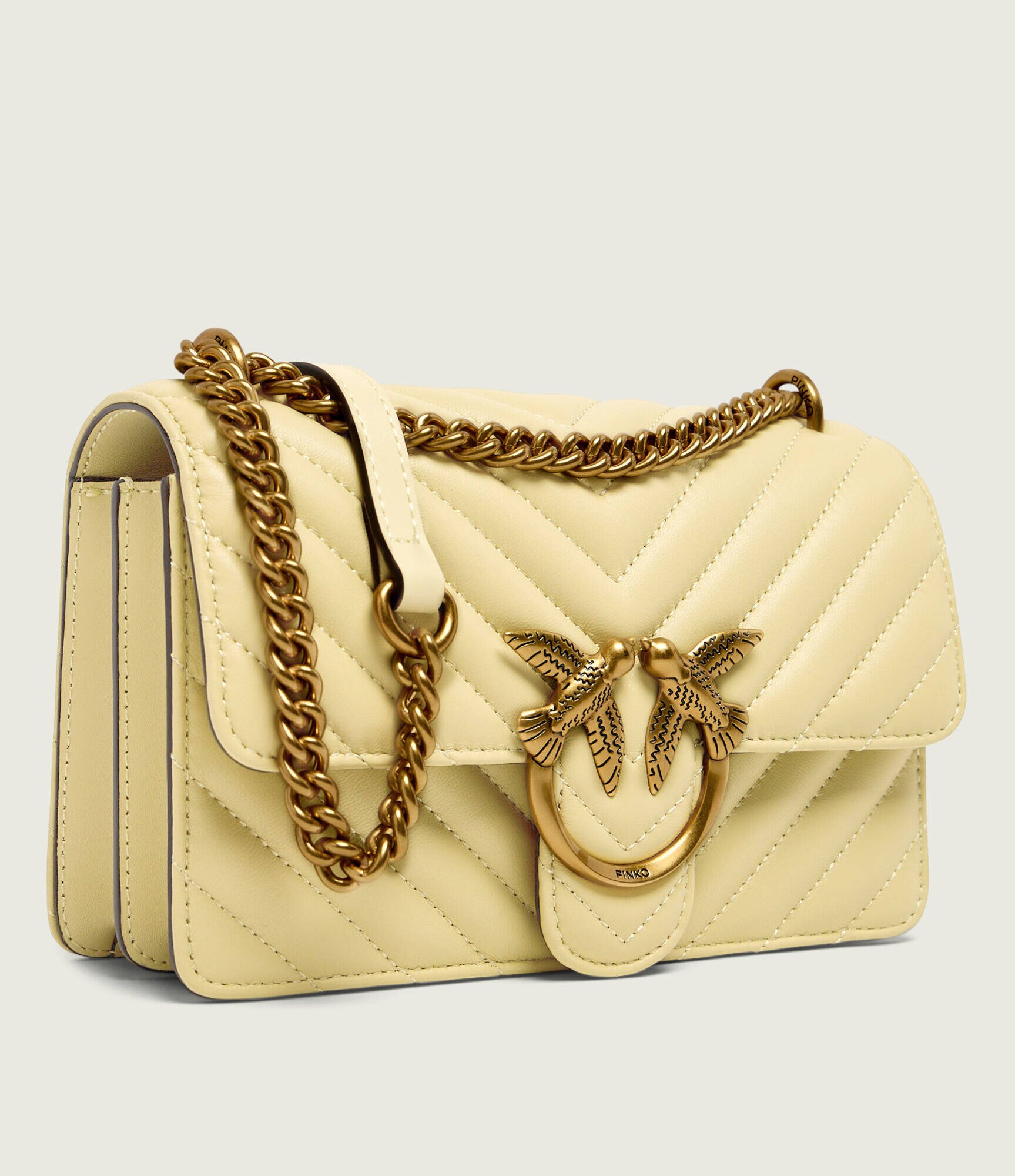 Pinko De piele geantă pe umăr Love One Mini
