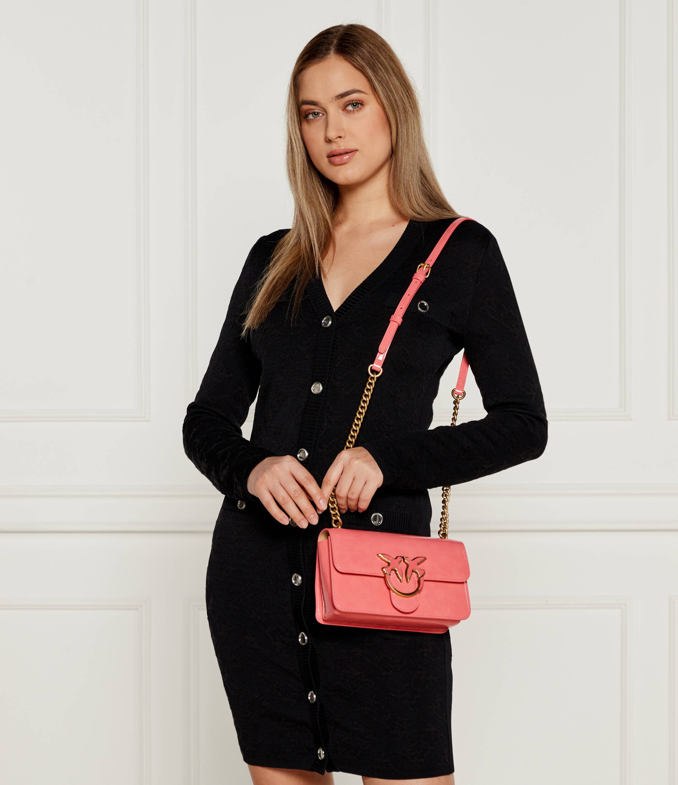 Pinko De piele geantă pe umăr Love One Mini Light