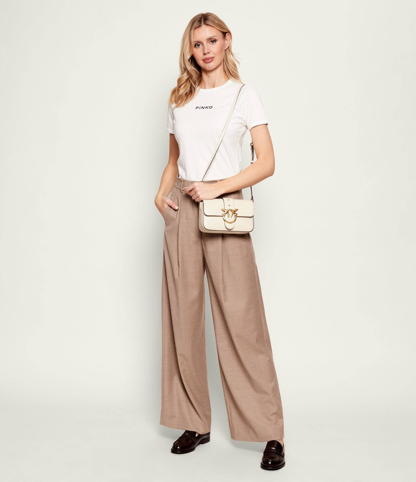 Pinko De piele geantă pe umăr LOVE ONE MINI SLOUCHY