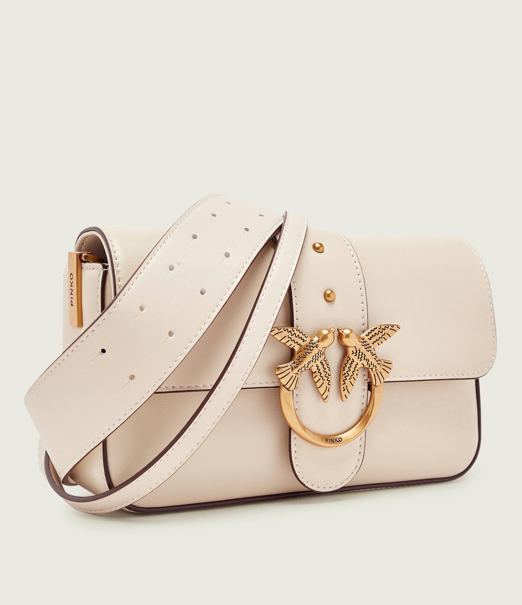 Pinko De piele geantă pe umăr LOVE ONE MINI SLOUCHY
