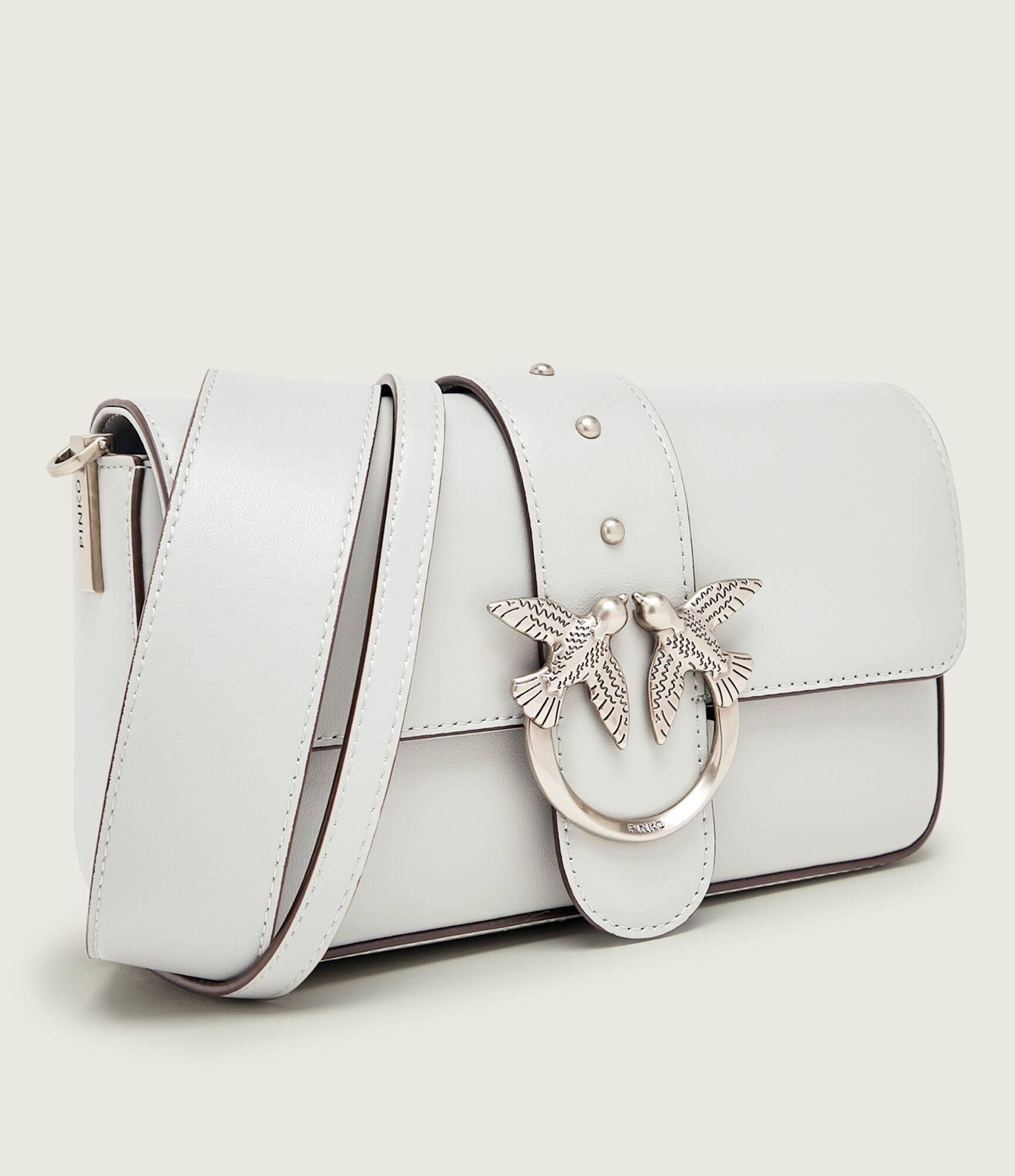 Pinko De piele geantă pe umăr Love One Mini Slouchy