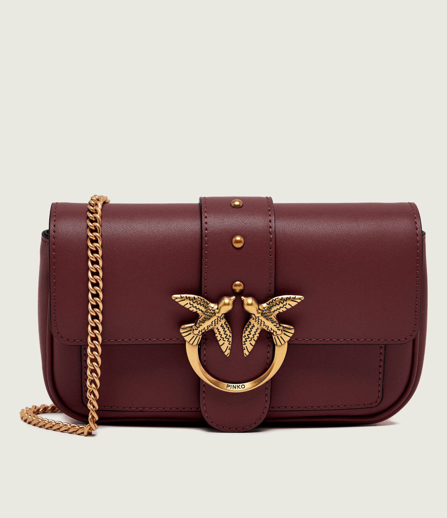 Pinko De piele geantă pe umăr Love One Pocket