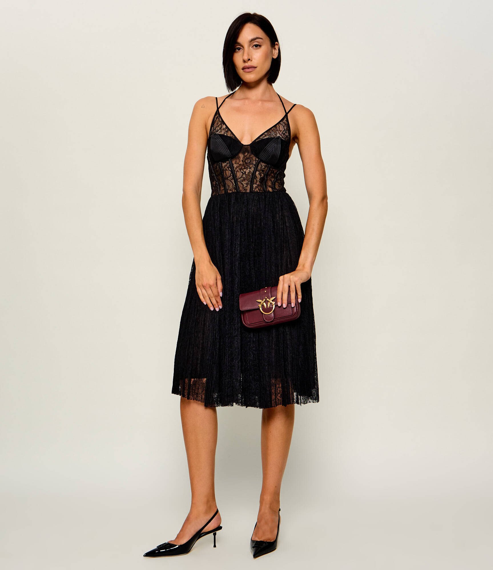 Pinko De piele geantă pe umăr Love One Pocket