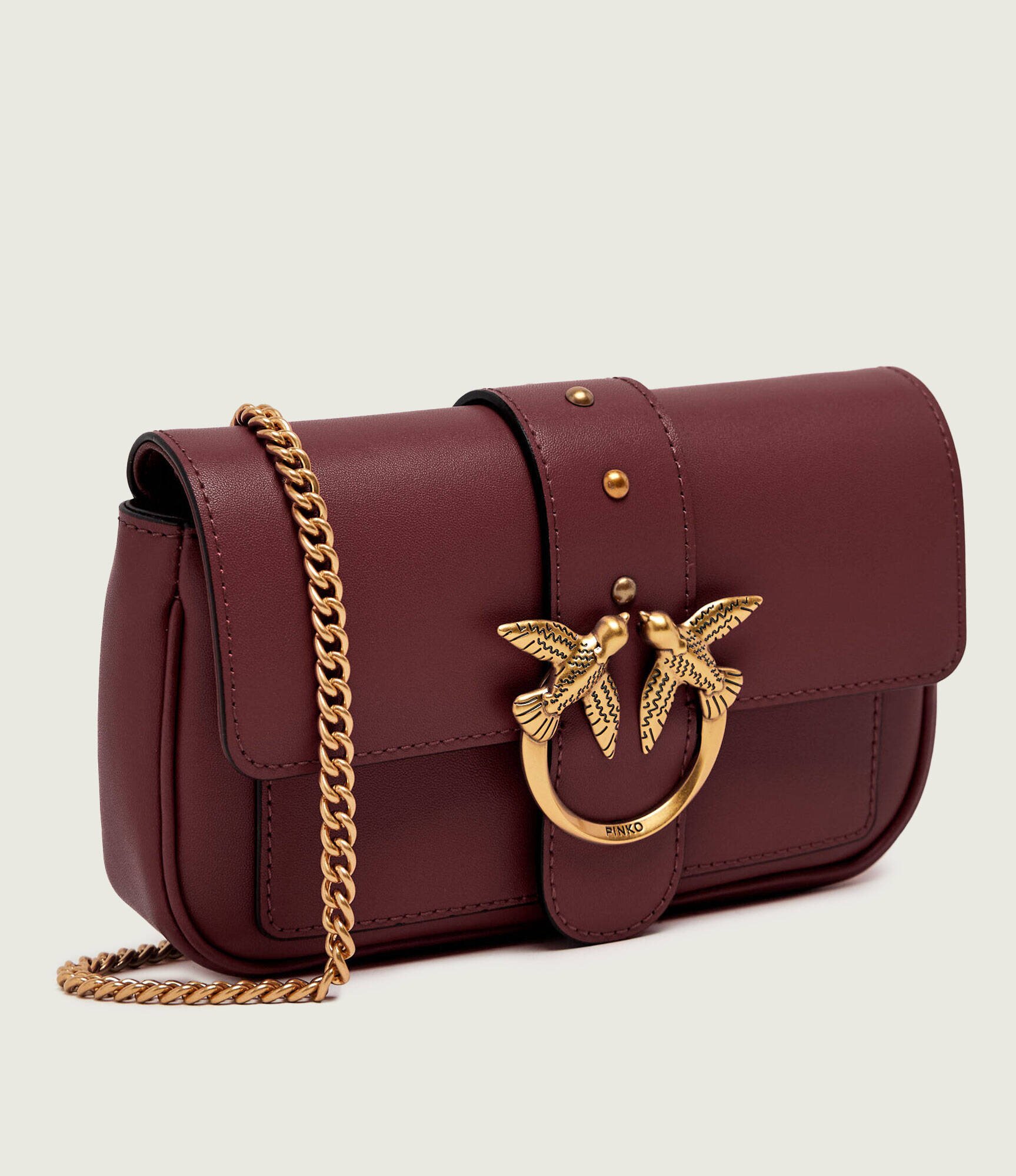 Pinko De piele geantă pe umăr Love One Pocket