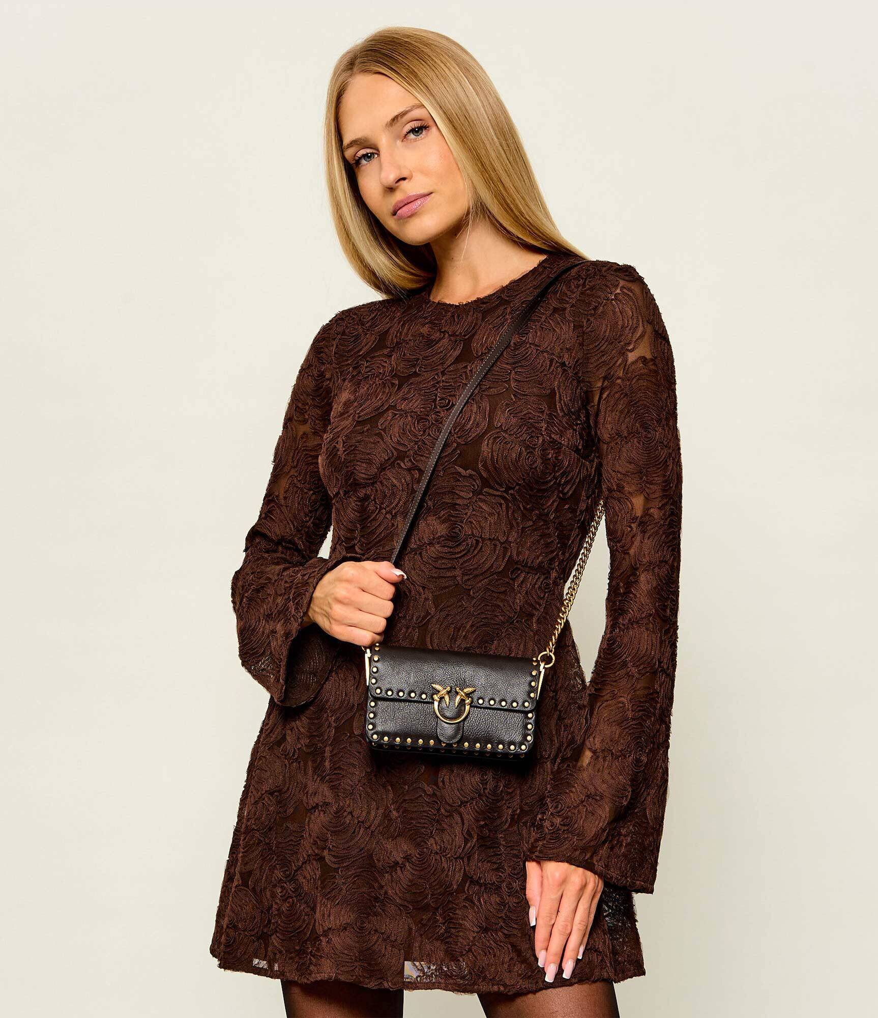 Pinko De piele geantă pe umăr Love One Slouchy Baby