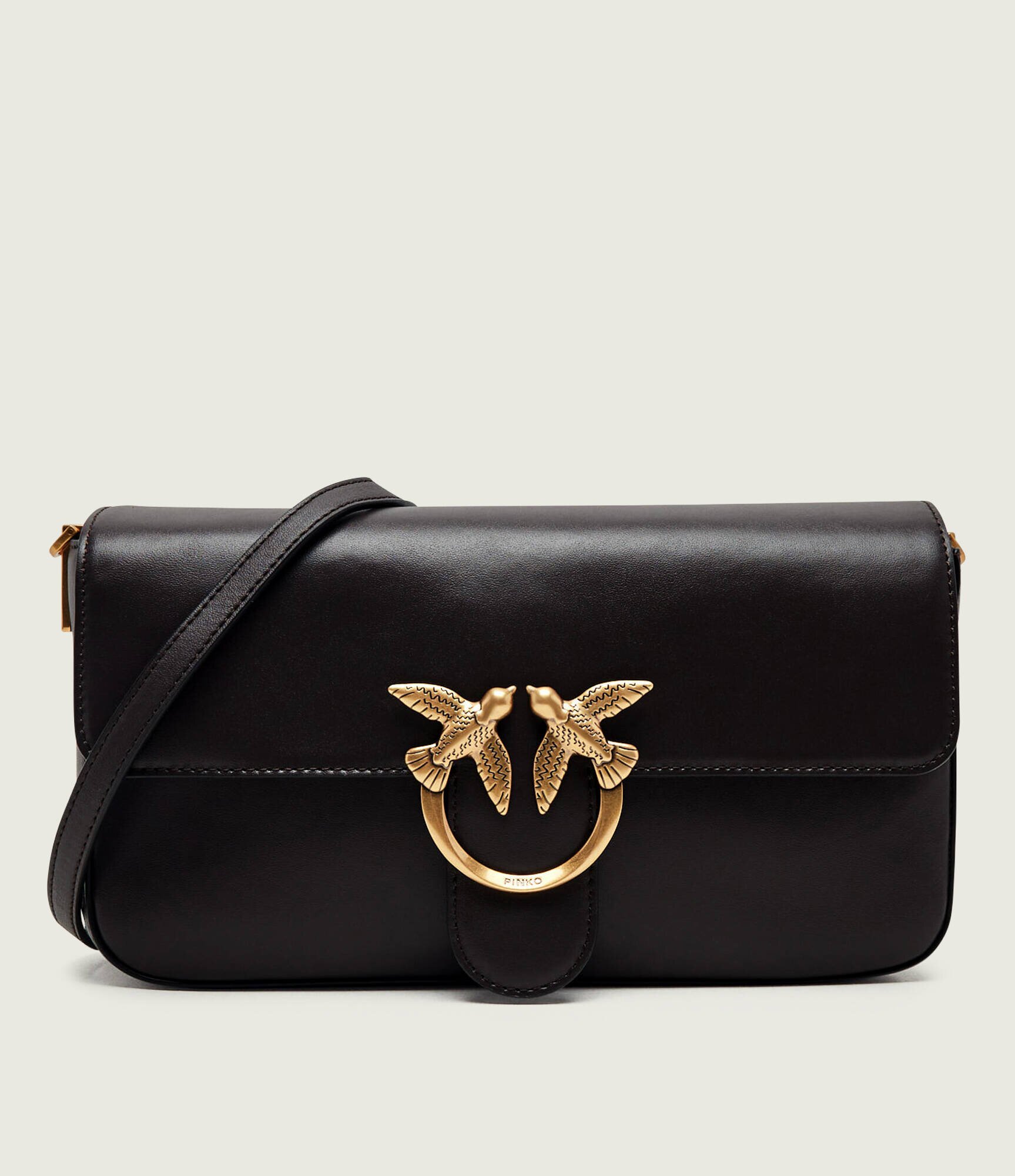 Pinko De piele geantă pe umăr Love One Slouchy Classic