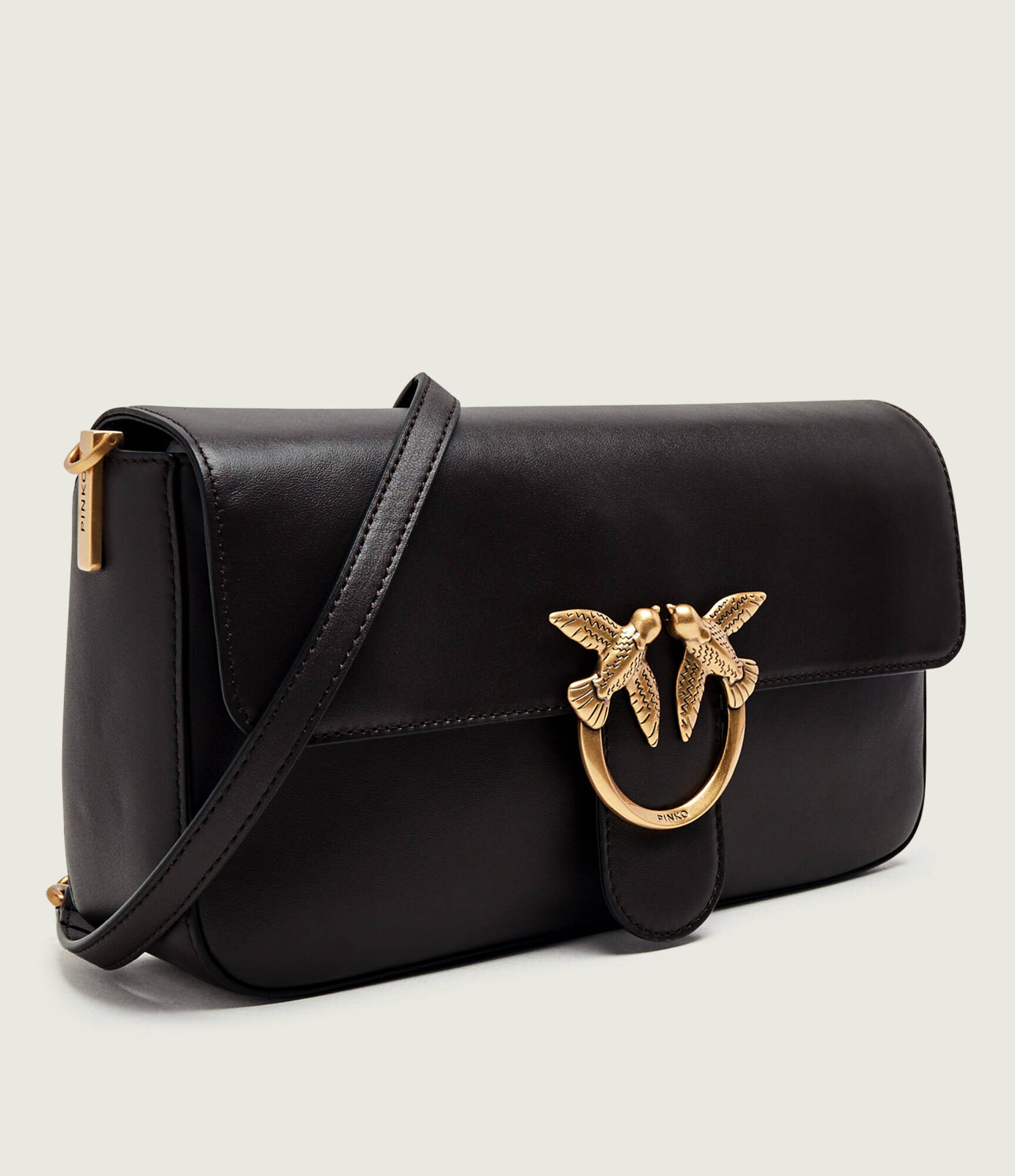 Pinko De piele geantă pe umăr Love One Slouchy Classic