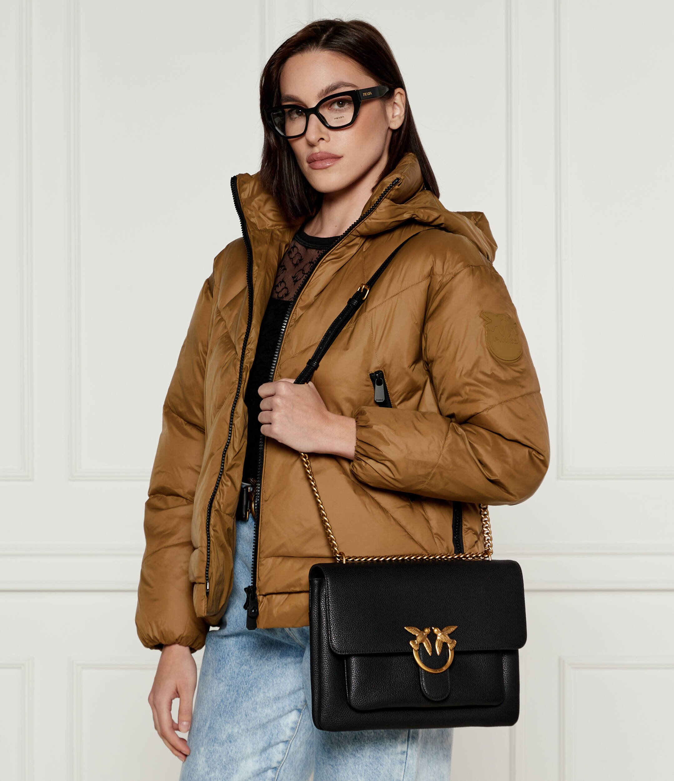 Pinko De piele geantă pe umăr LOVE ONE SOFT BIG
