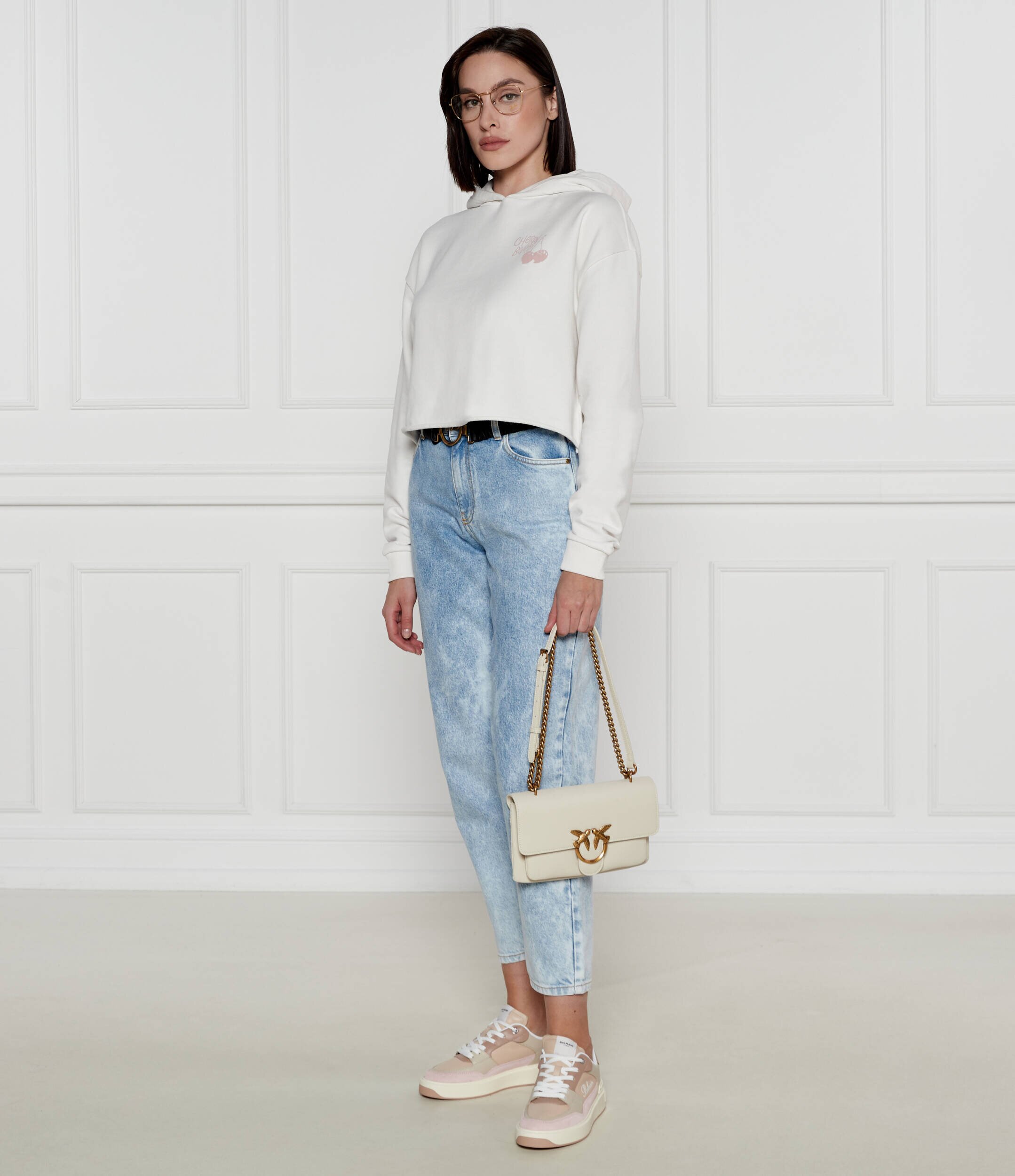 Pinko De piele geantă pe umăr LOVE ONE SOFT MINI