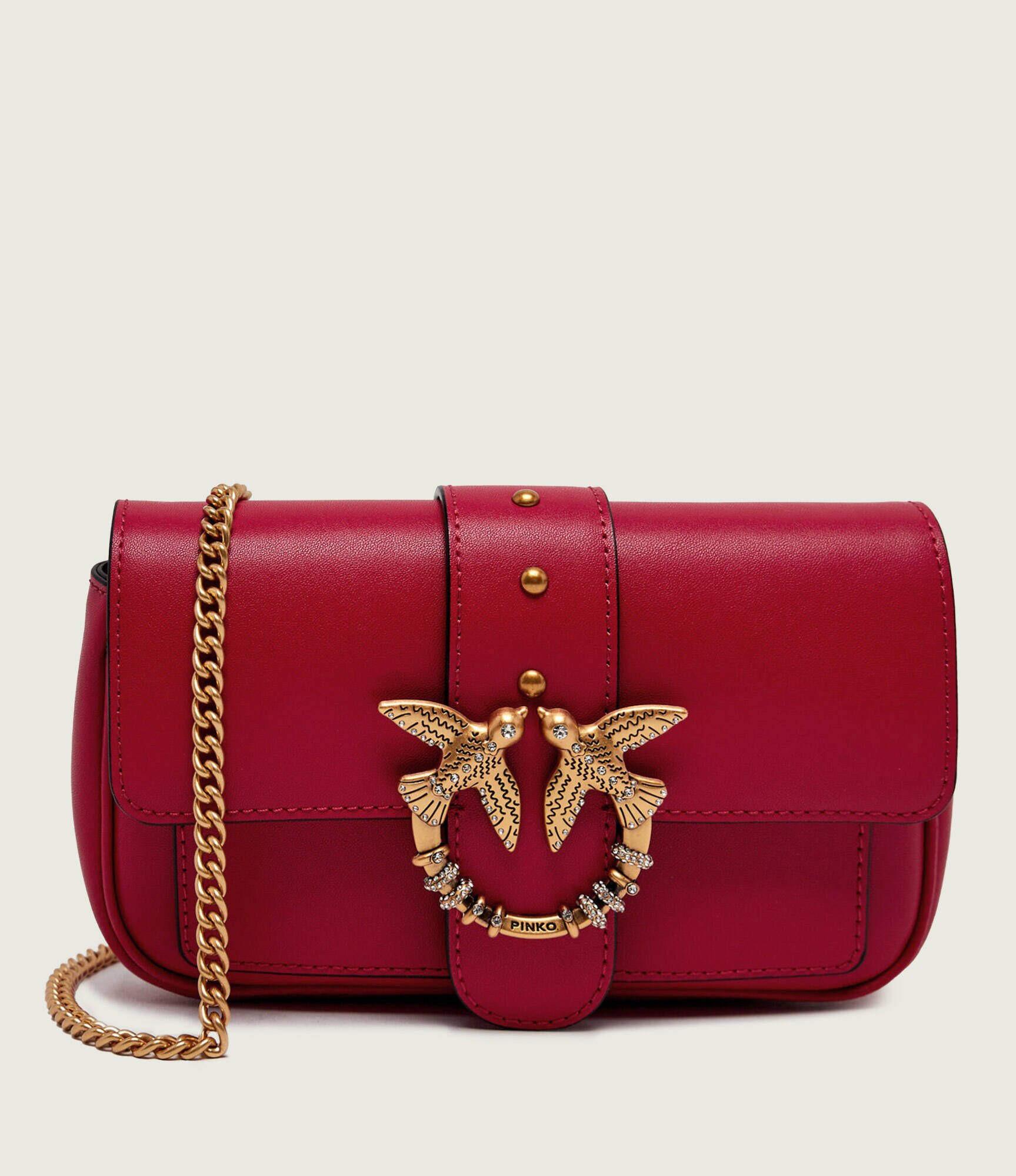 Pinko De piele geantă pe umăr Love Pocket New Buckle