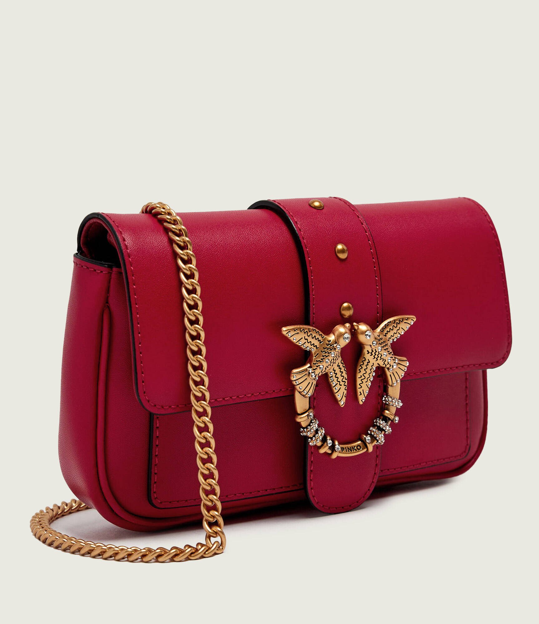 Pinko De piele geantă pe umăr Love Pocket New Buckle