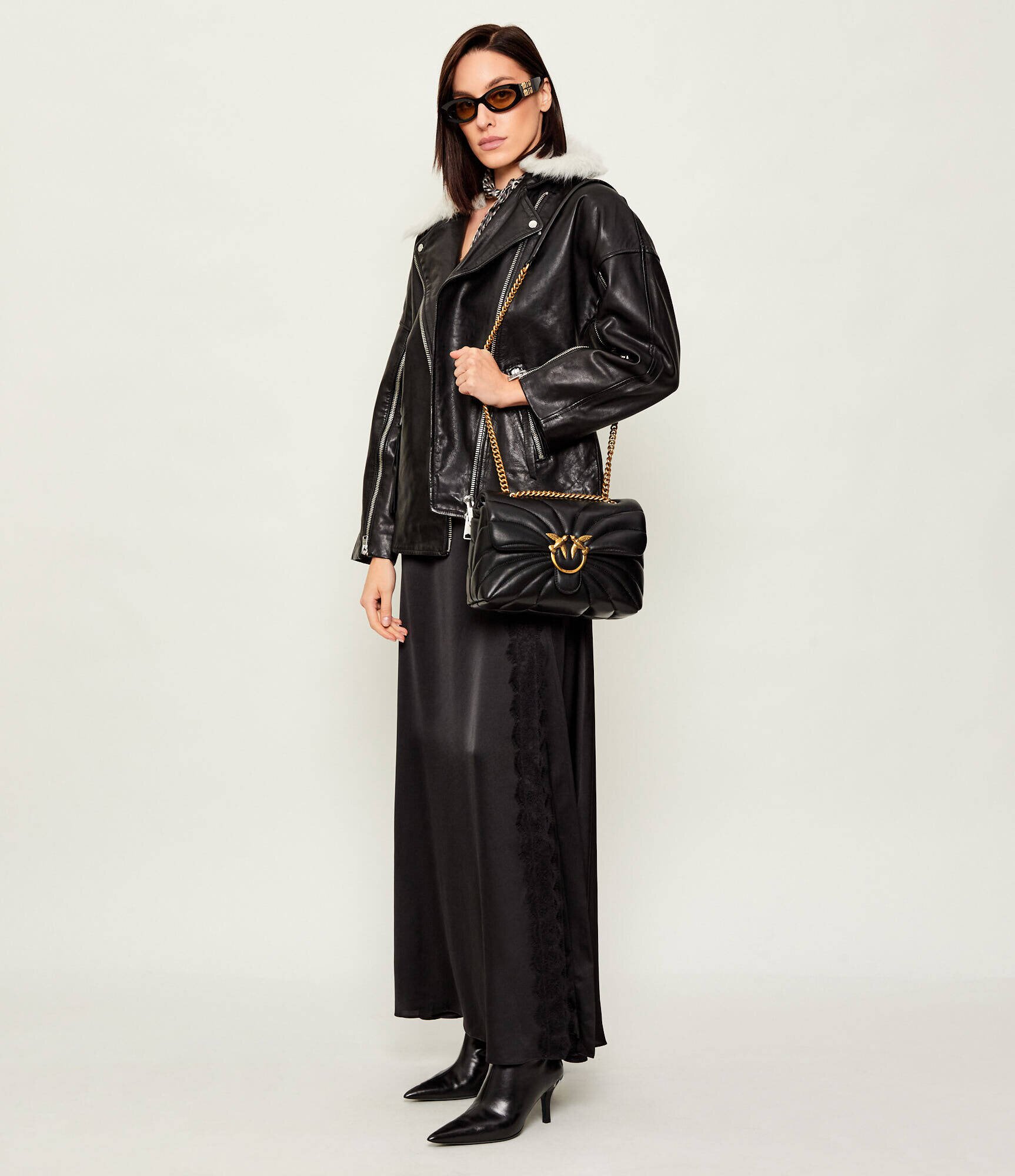Pinko De piele geantă pe umăr Love Puff Classic Cl