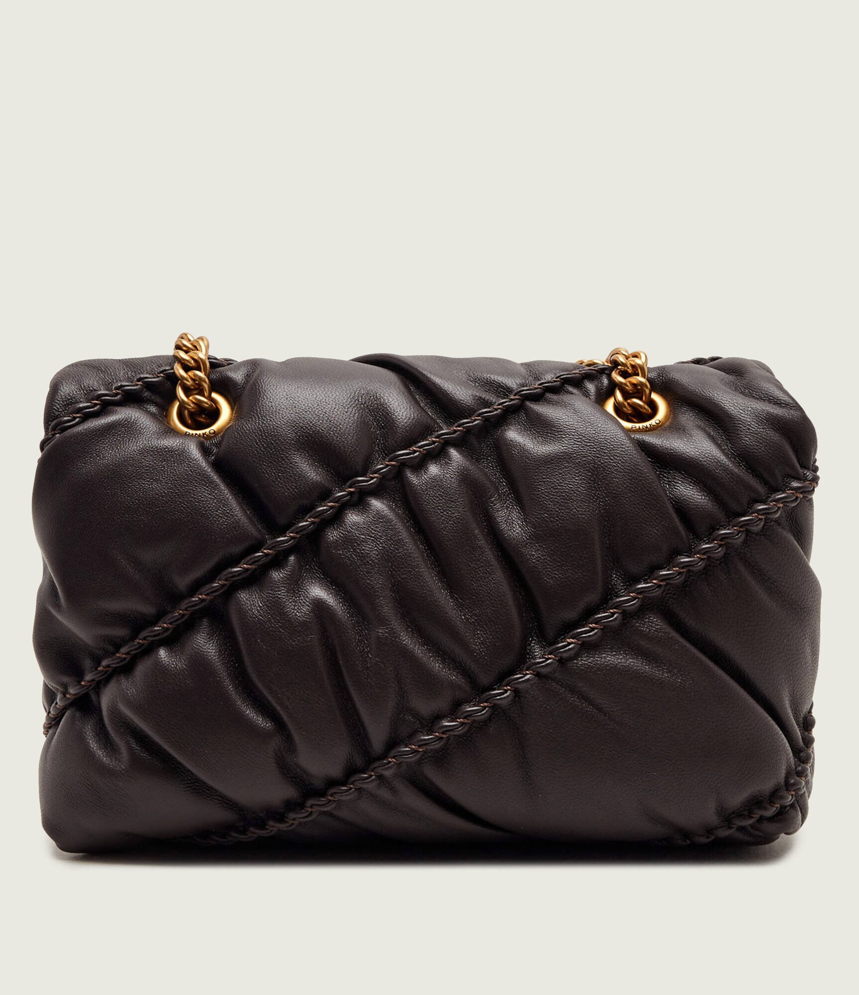 Pinko De piele geantă pe umăr Love Puff Crinckle Mini